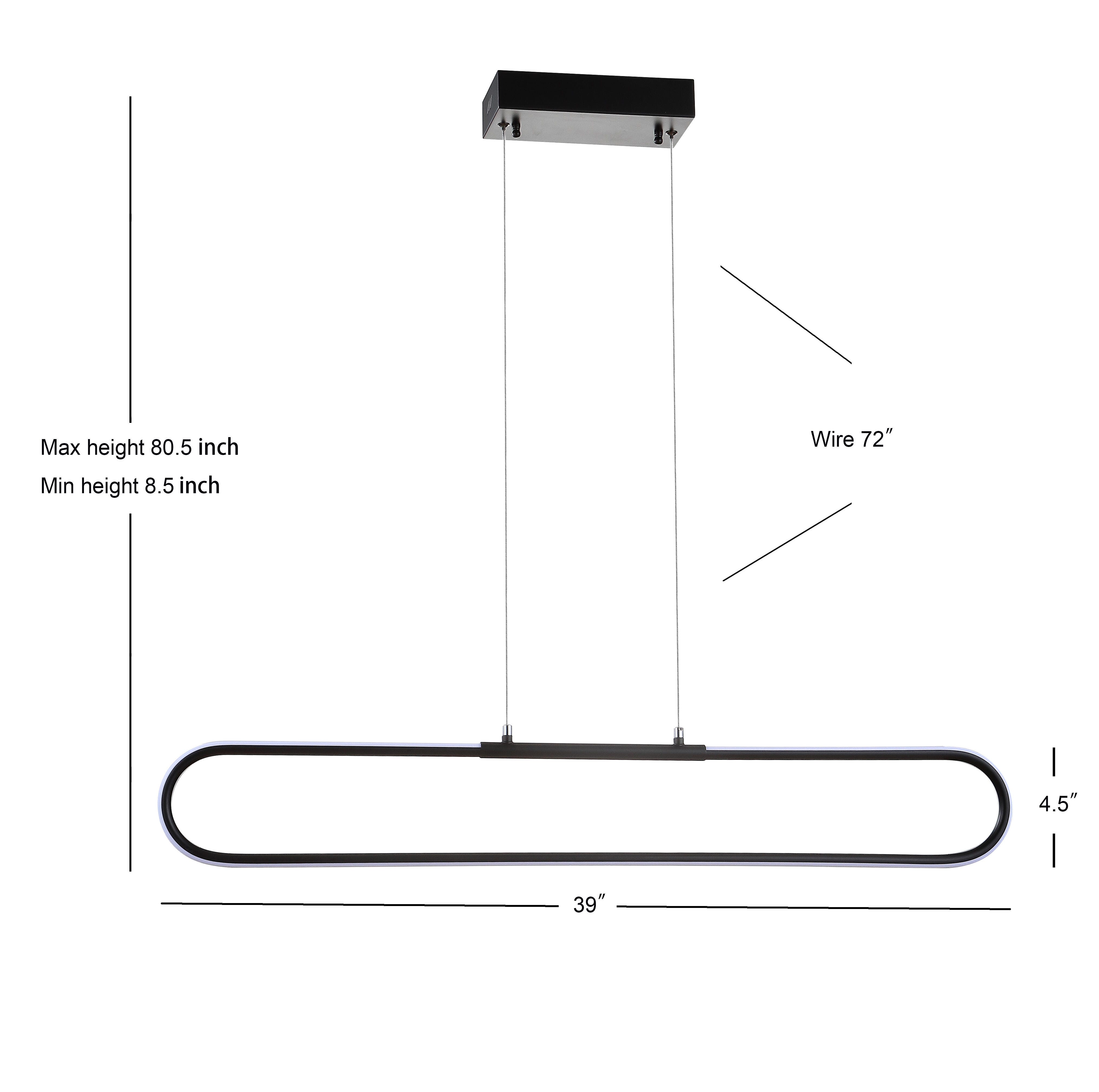 Jonathan Y Ned Pendant Light, Black, large