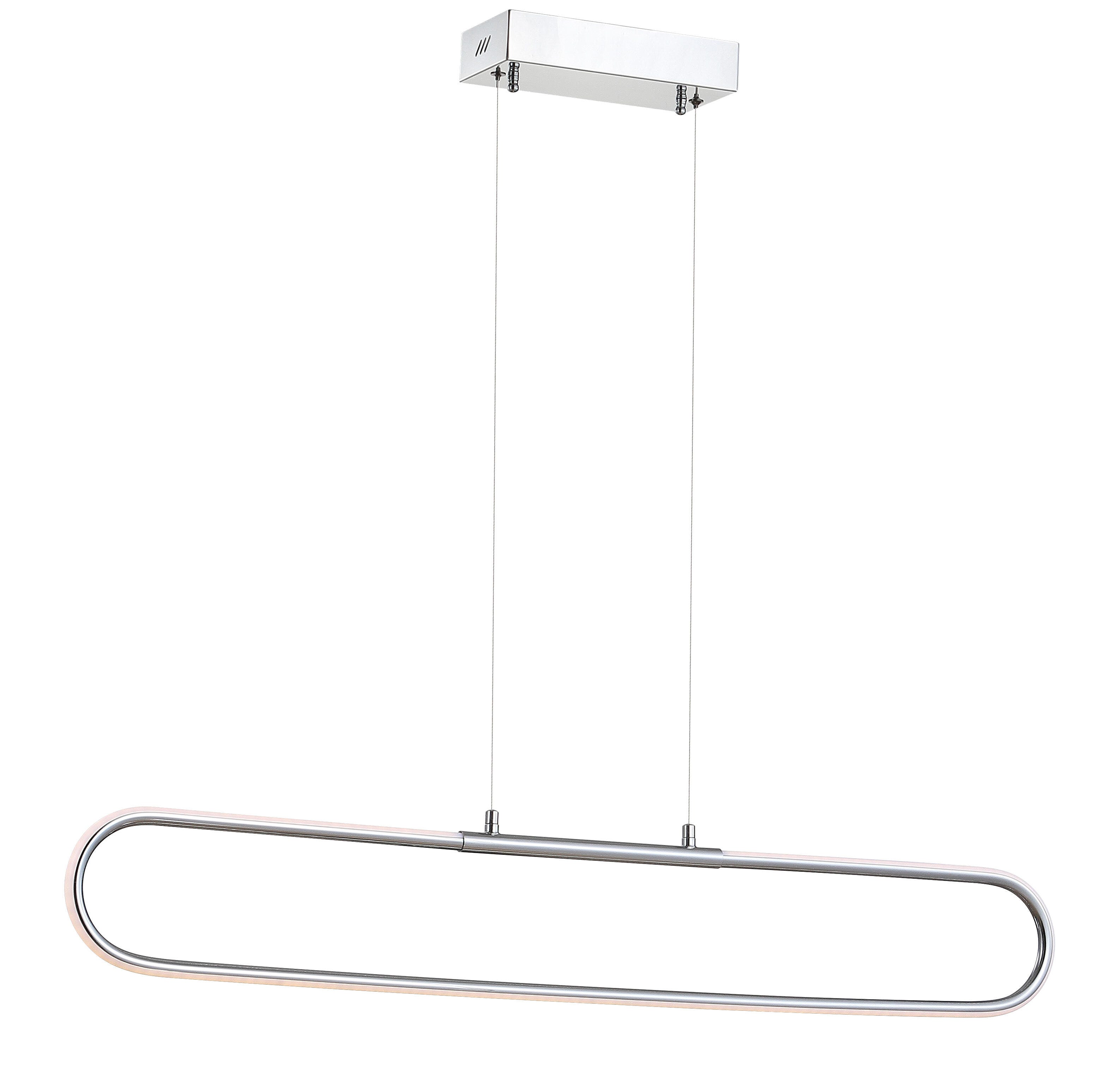 Jonathan Y Ned Pendant Light, Chrome, large