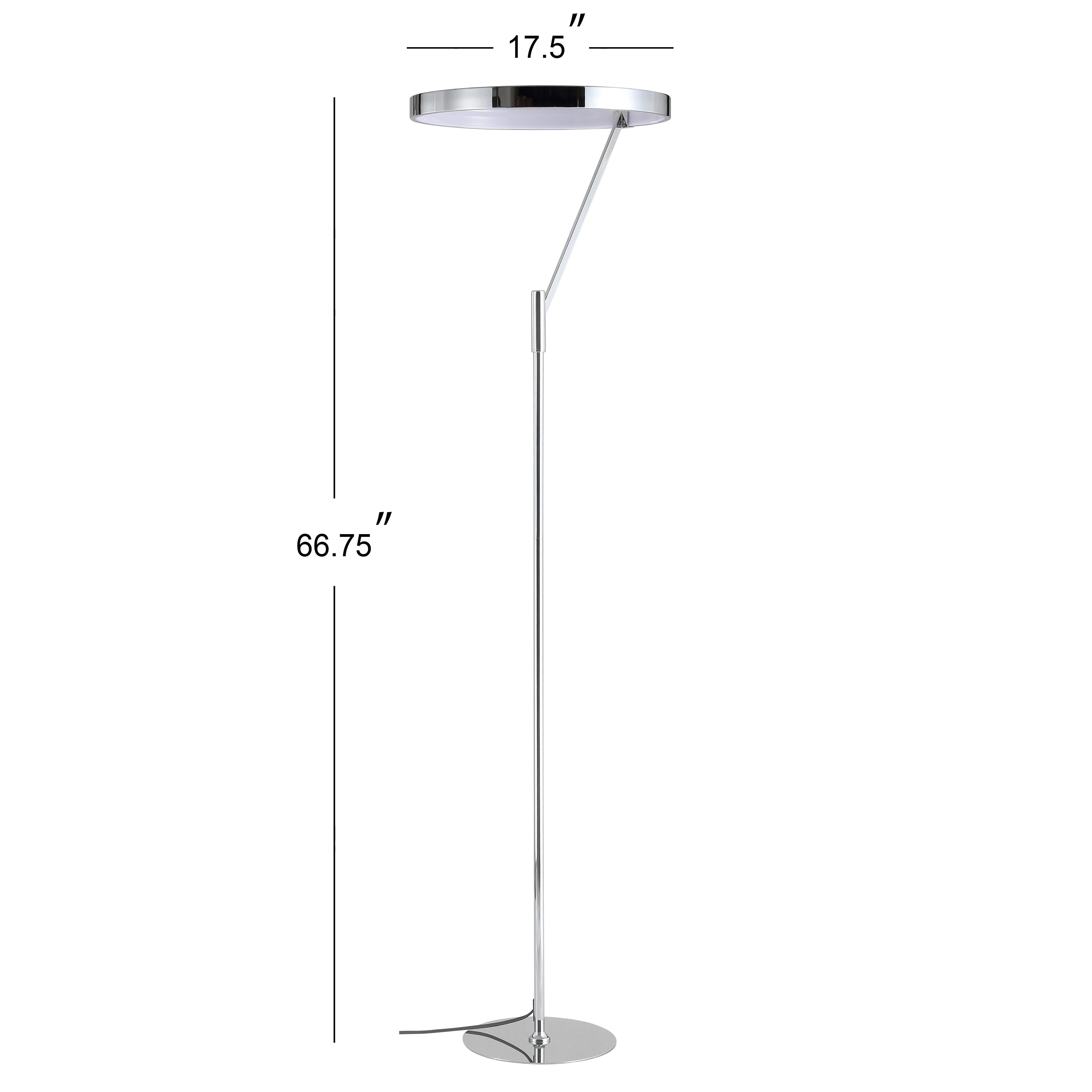 Jonathan Y Owen Floor Lamp, Chrome, large