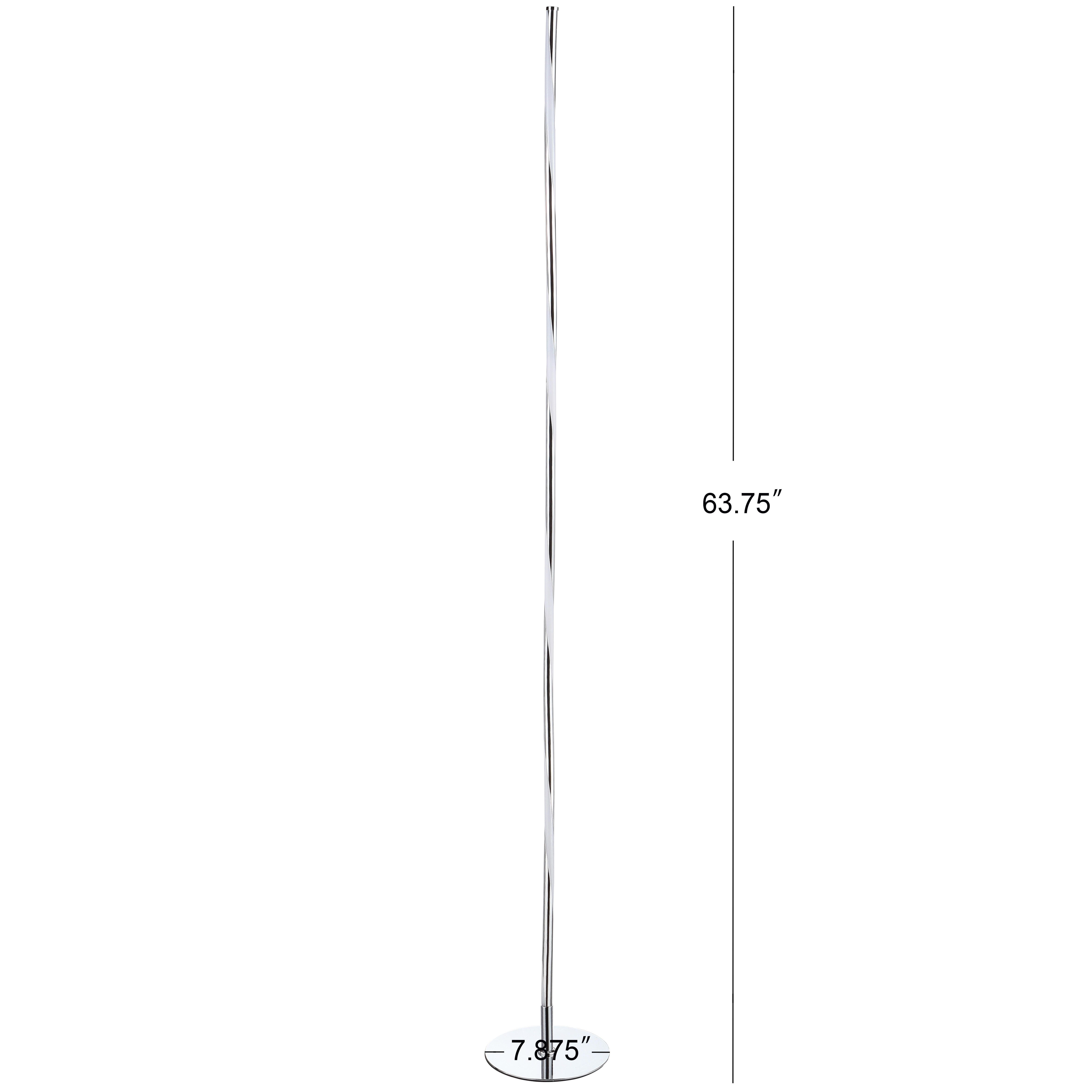 Jonathan Y Pilar Floor Lamp, Chrome, large