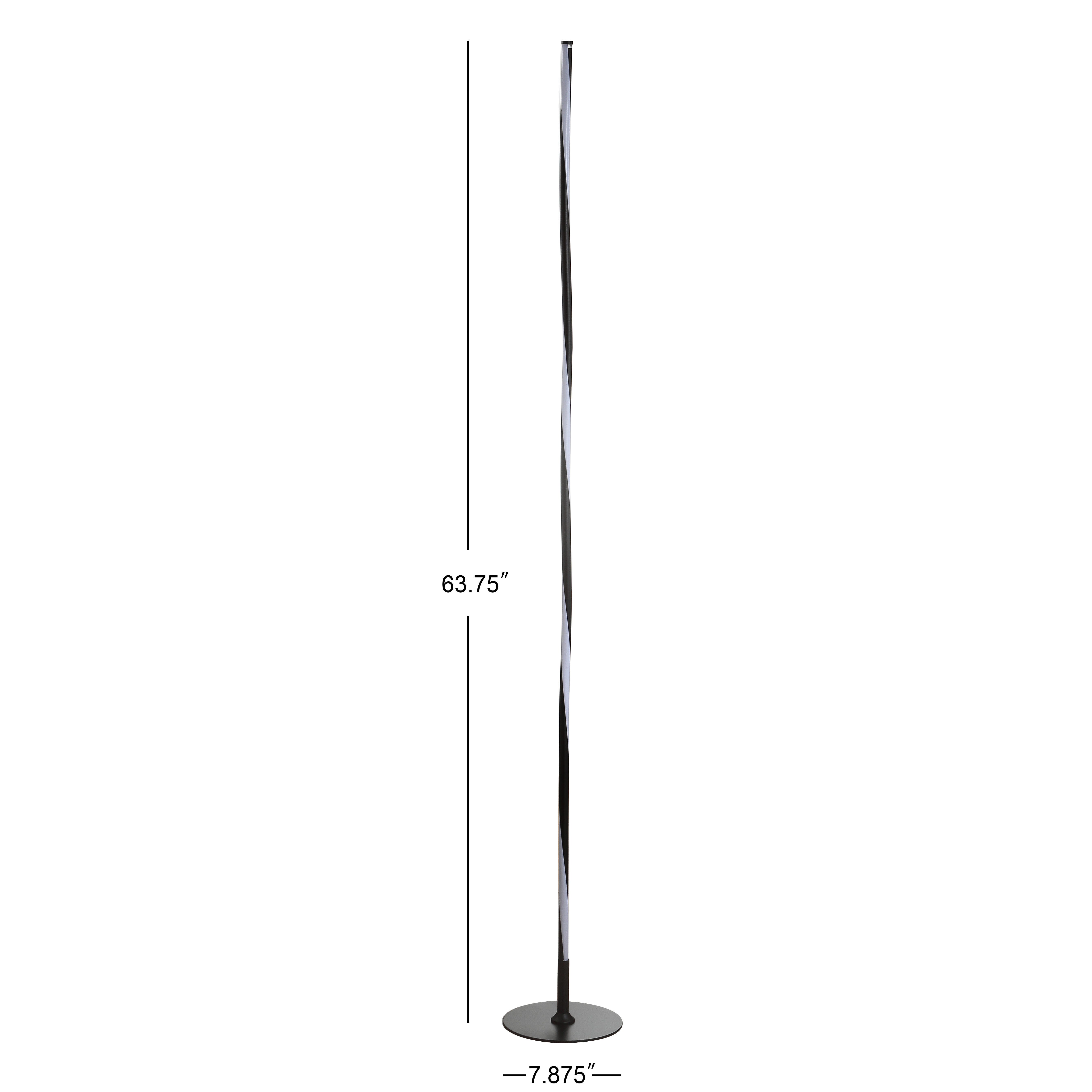 Jonathan Y Pilar Floor Lamp, Black, large
