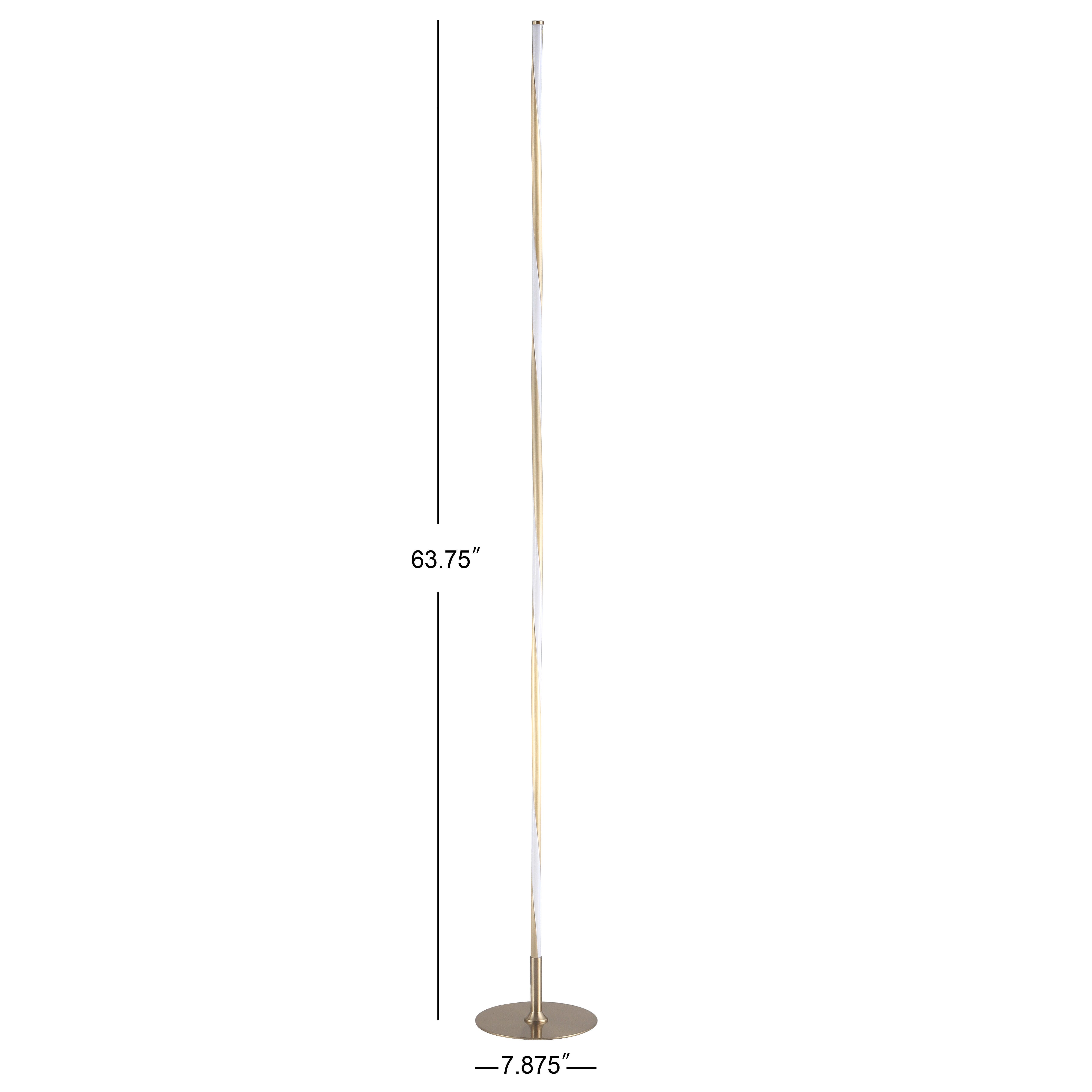 Jonathan Y Pilar Floor Lamp, Gold, large