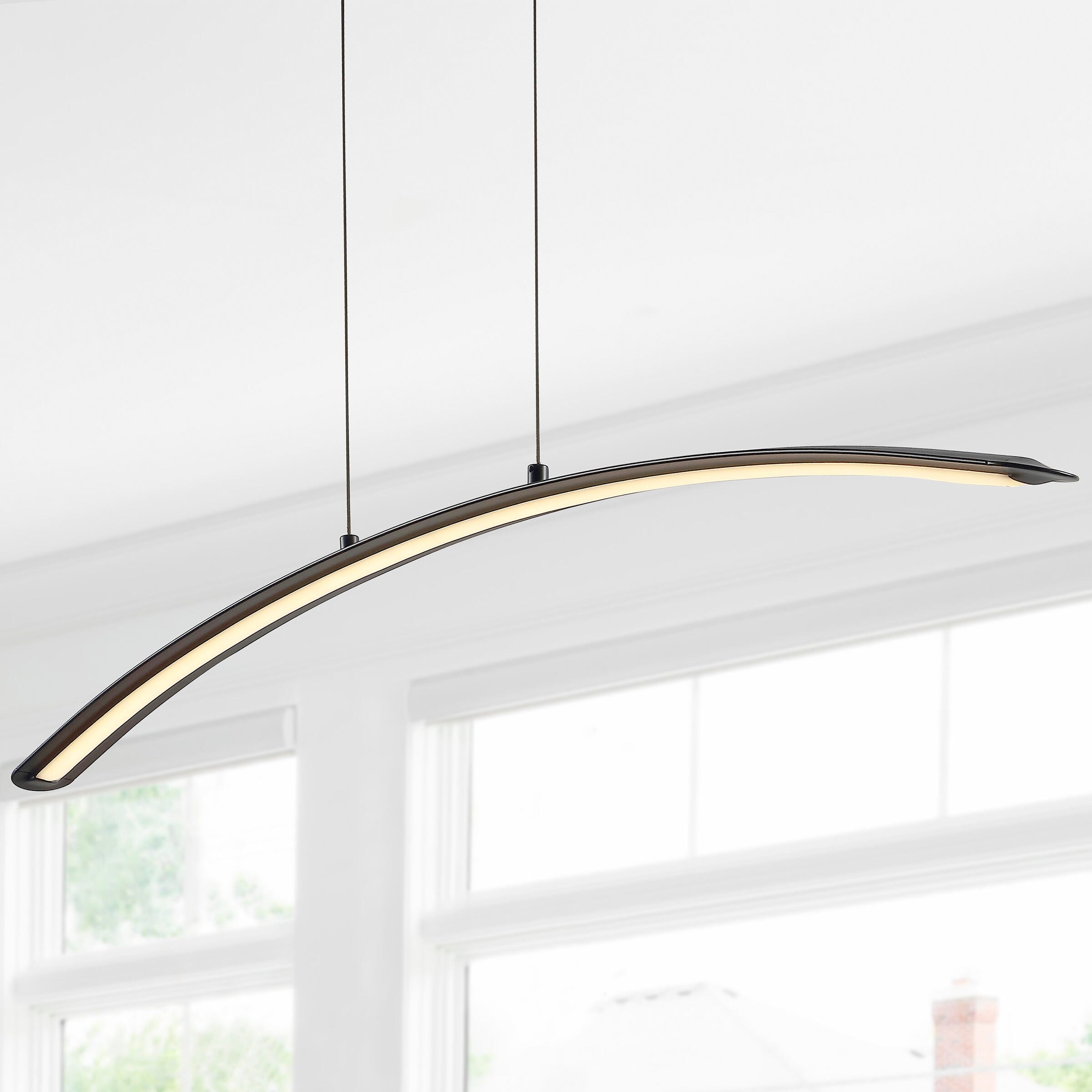 Jonathan Y Roxanna Pendant Light, Black, large