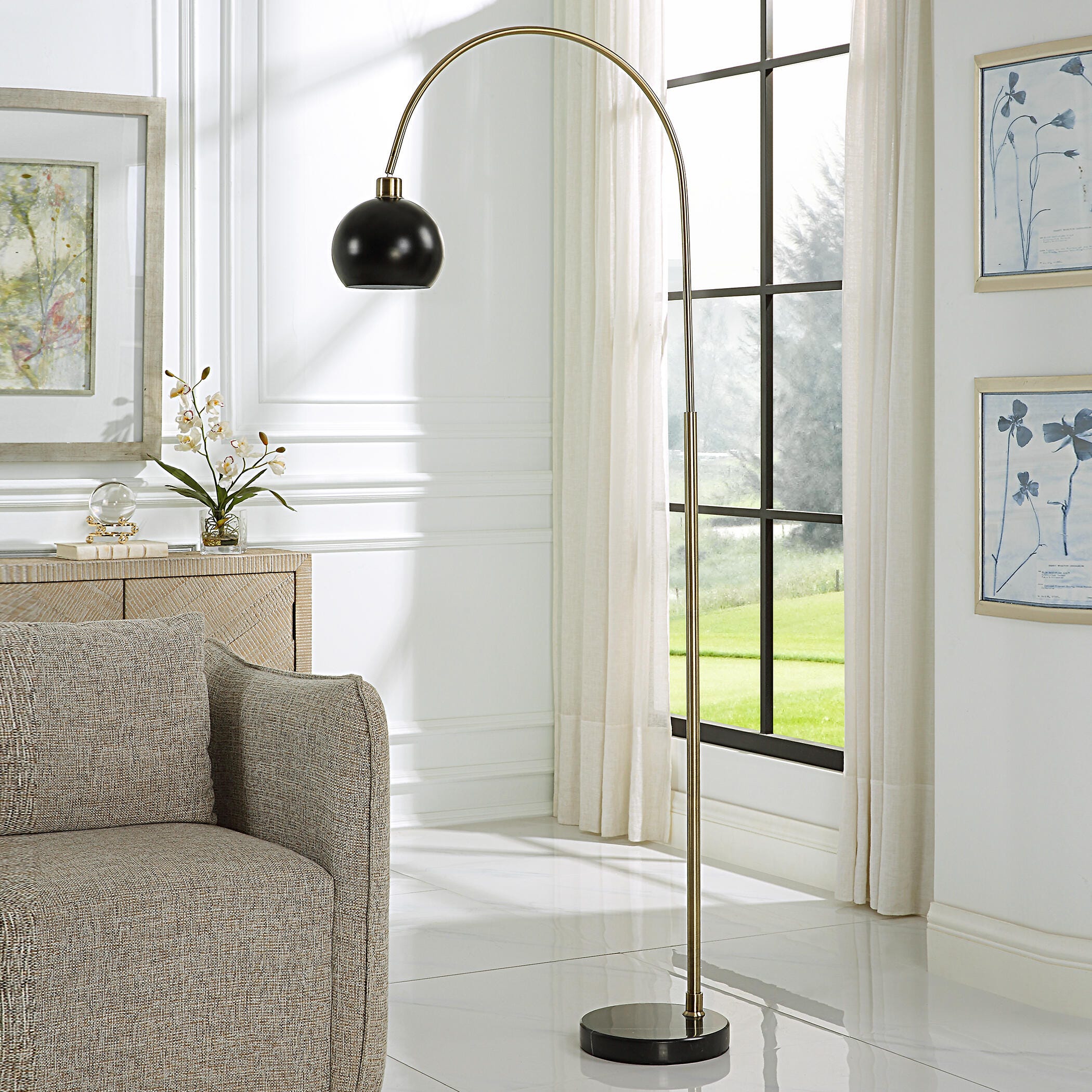 Exalted Living Arched Floor Lamp, , large