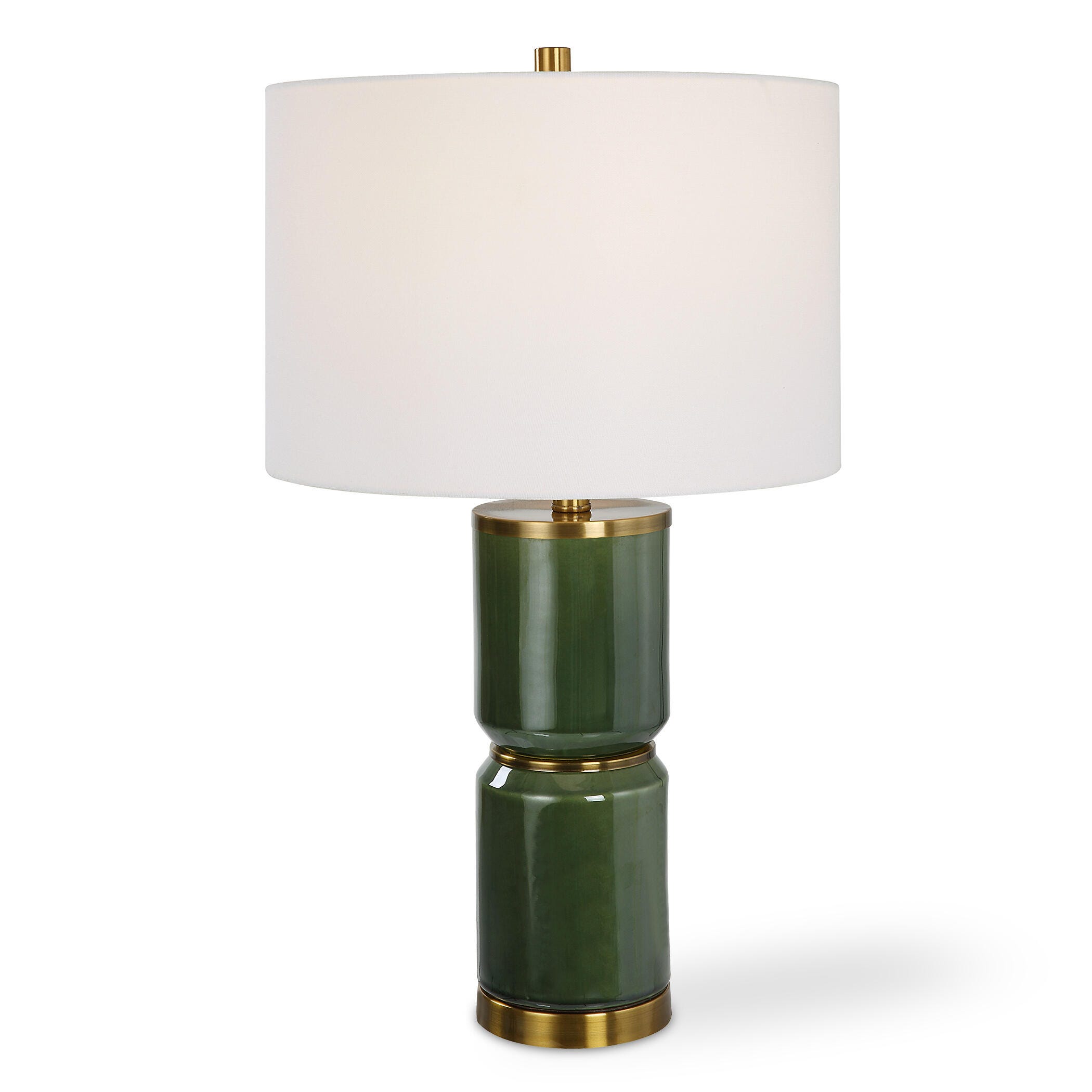 Exalted Living Cylinders Table Lamp, Green, large