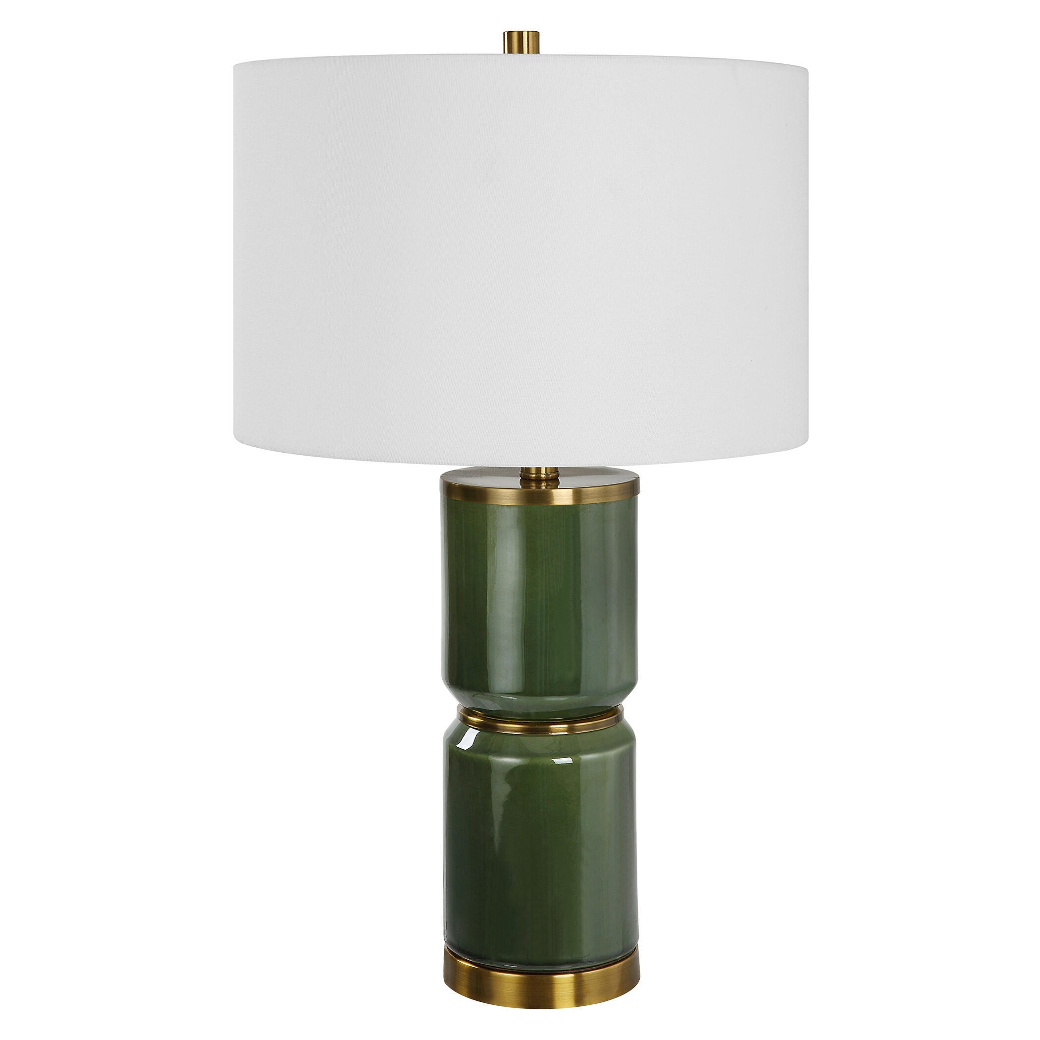 Exalted Living Cylinders Table Lamp, Green, large