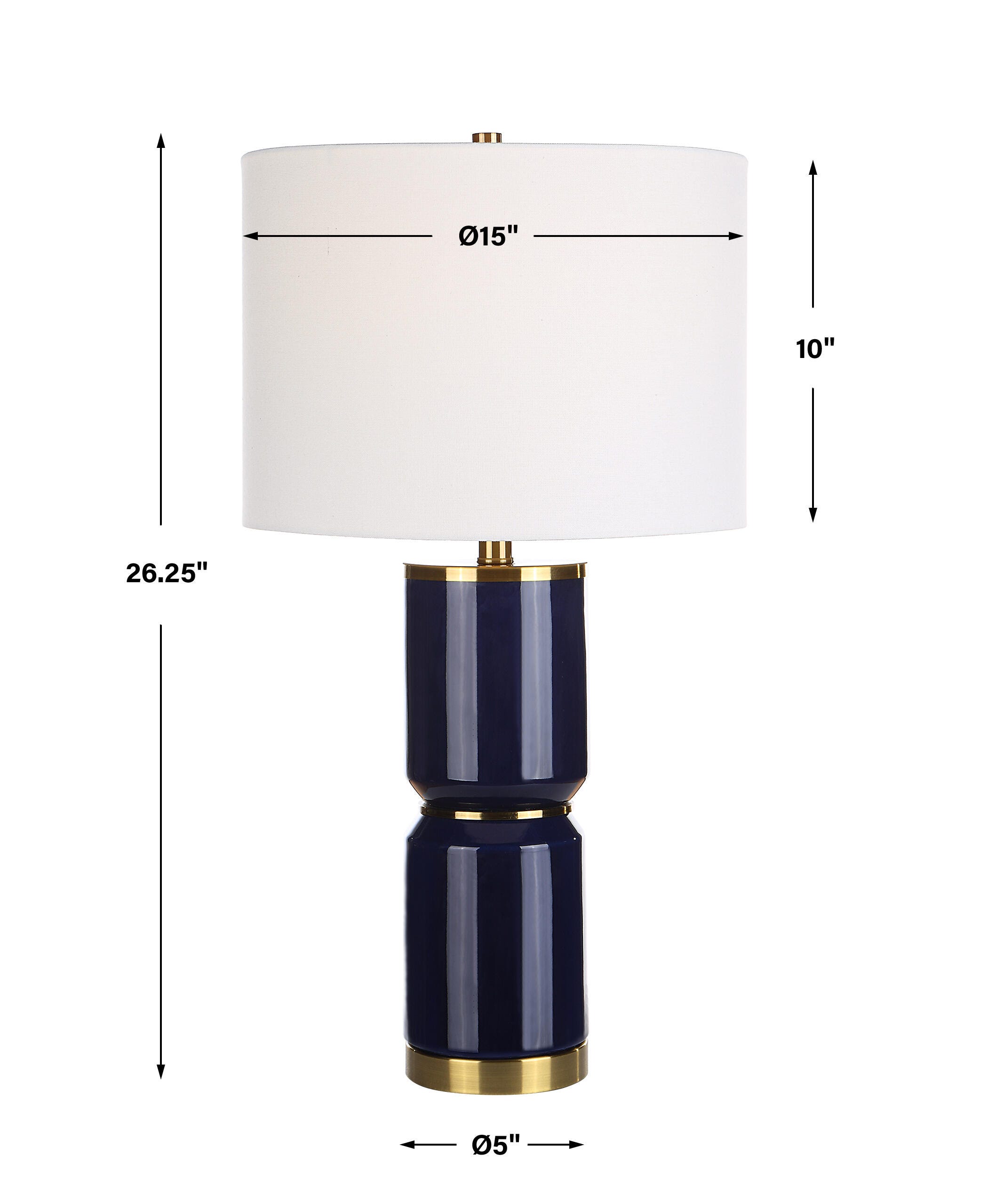 Exalted Living Cylinders Table Lamp, Blue, large