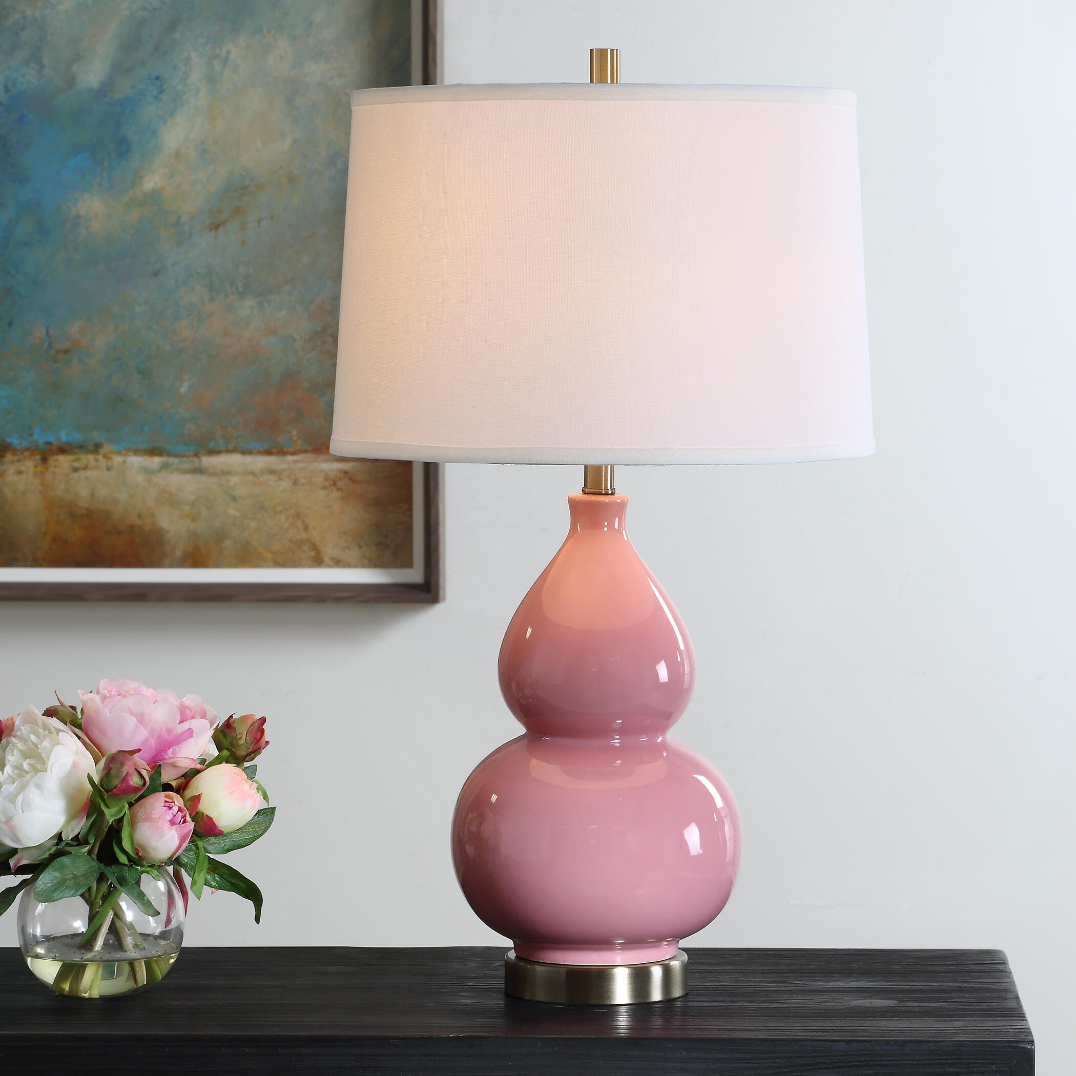 Exalted Living Illuminate Table Lamp, Pink, rollover