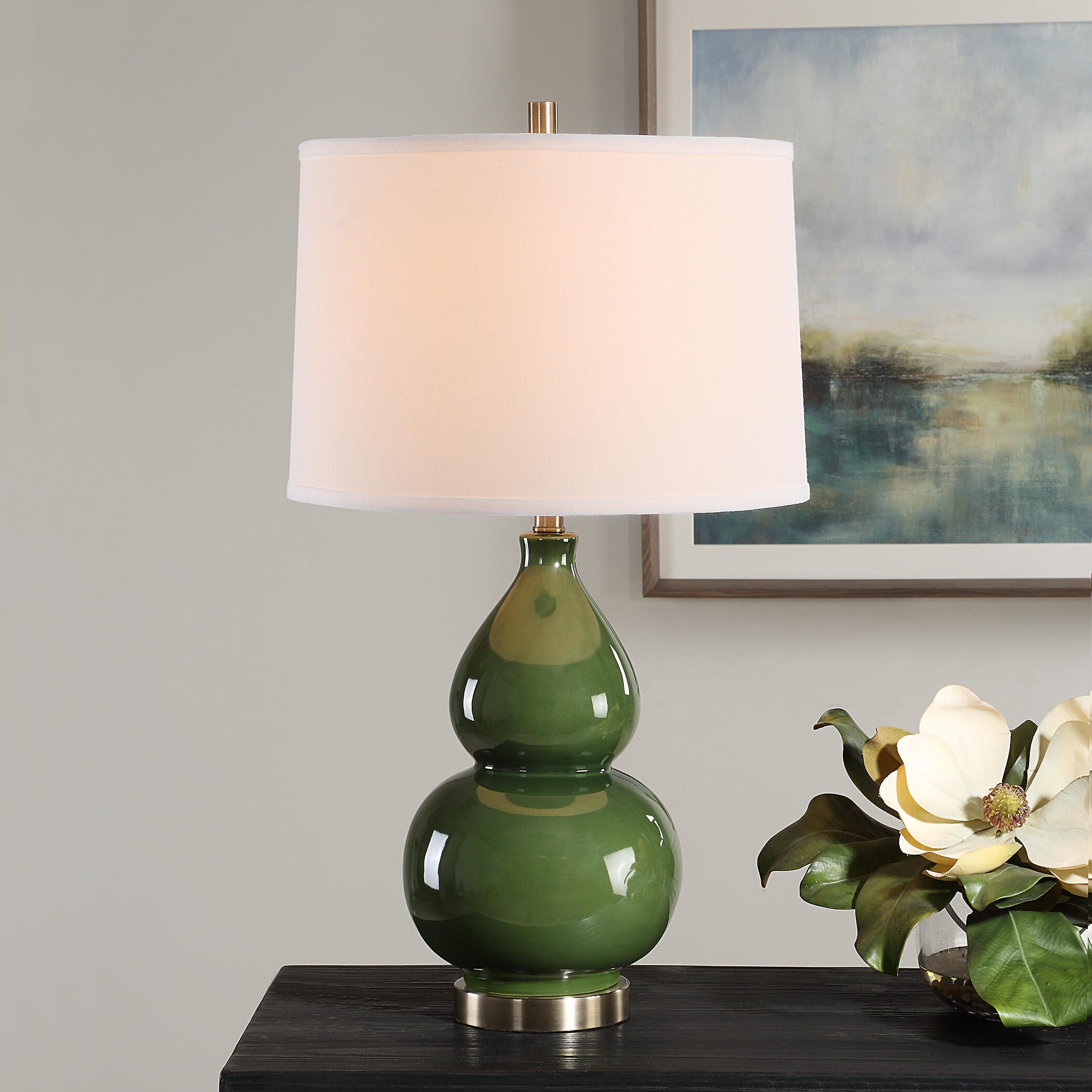 Exalted Living Illuminate Table Lamp, Green, rollover