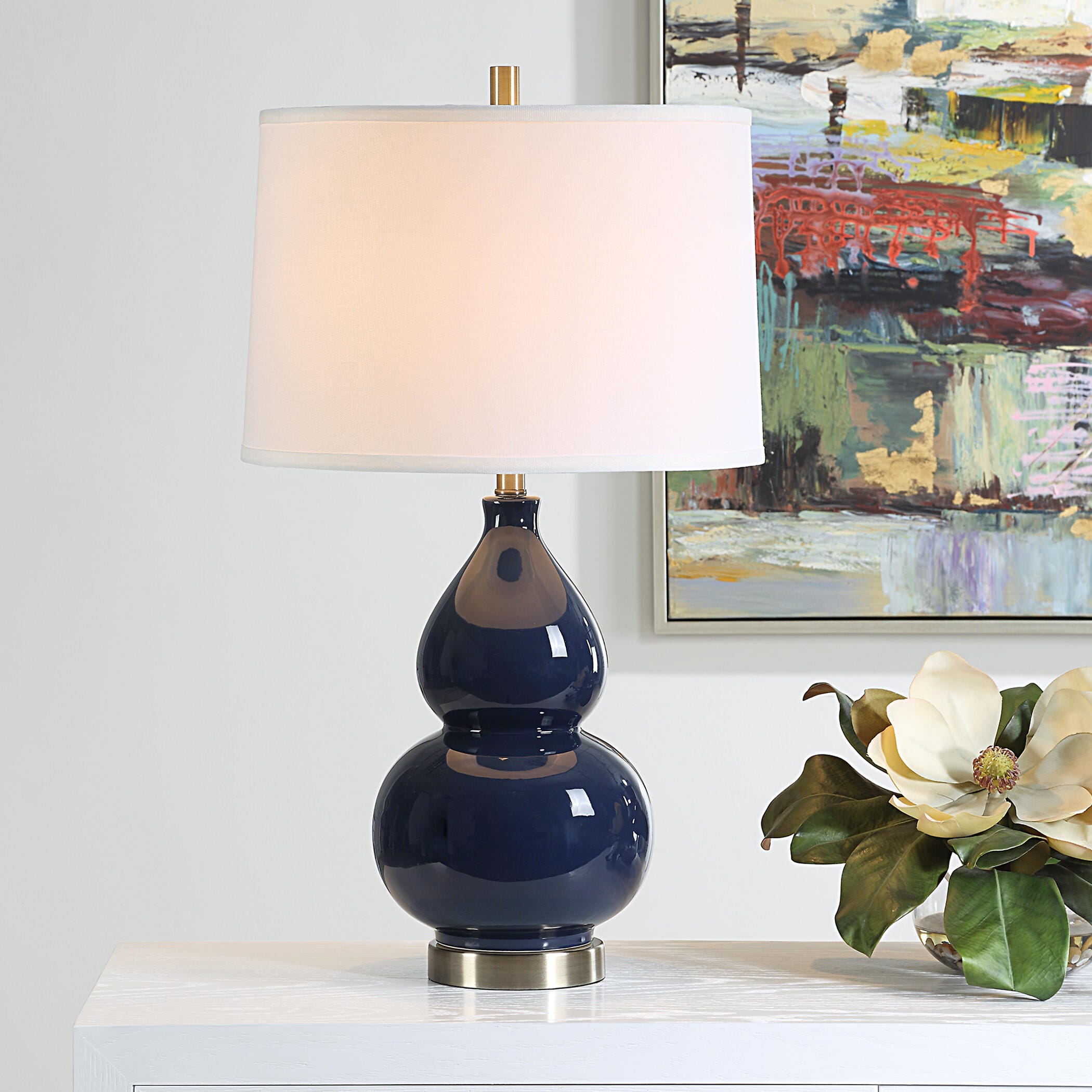 Exalted Living Illuminate Table Lamp, Blue, rollover