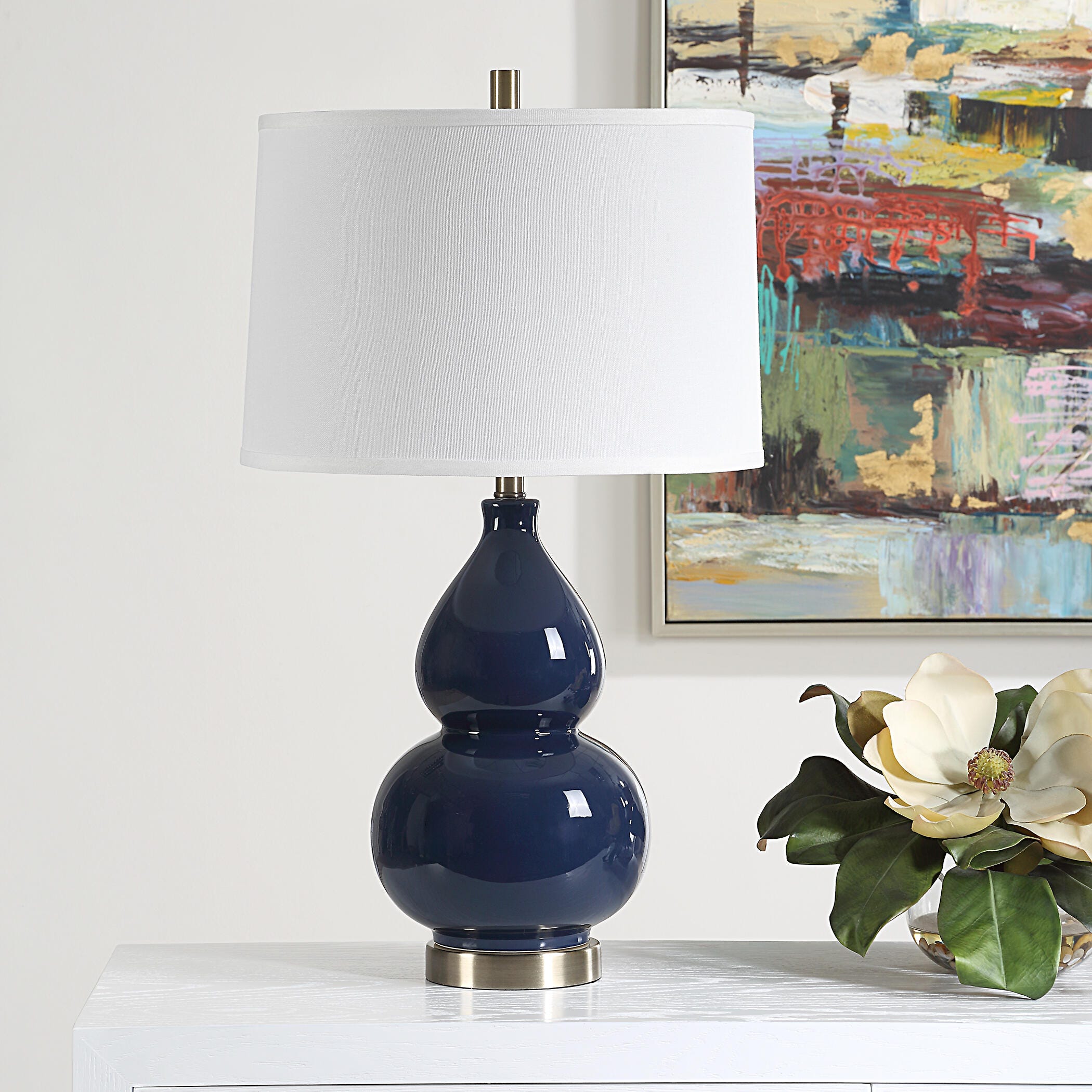Exalted Living Illuminate Table Lamp, Blue, large