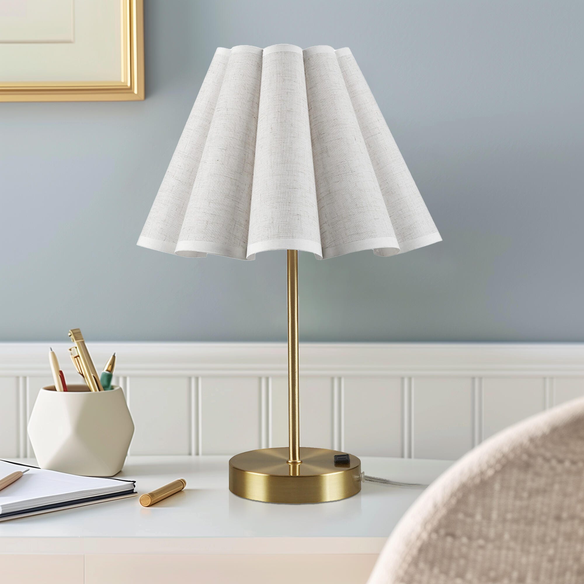 510 Design Chique Accent Table Lamp With Power Outlet, , rollover