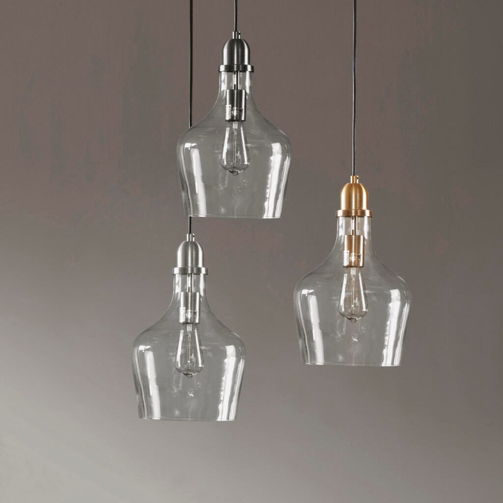 Ink+Ivy Auburn Pendant Light, Bronze/Clear, large