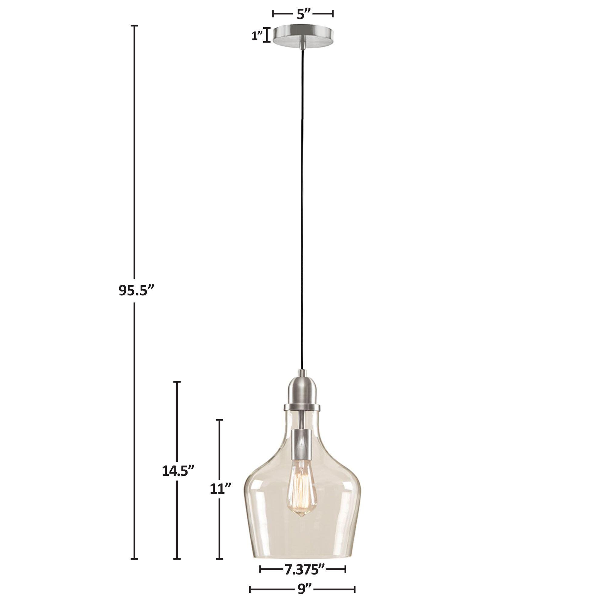 Ink+Ivy Auburn Pendant Light, Silver/Clear, large