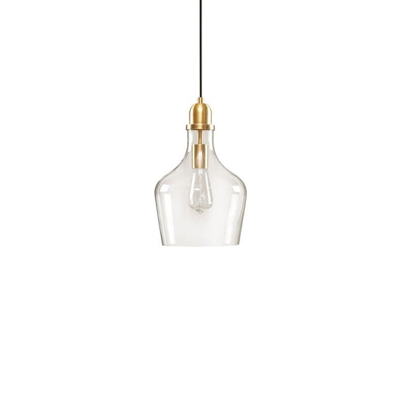 Ink+Ivy Auburn Pendant Light, Gold/Clear, large