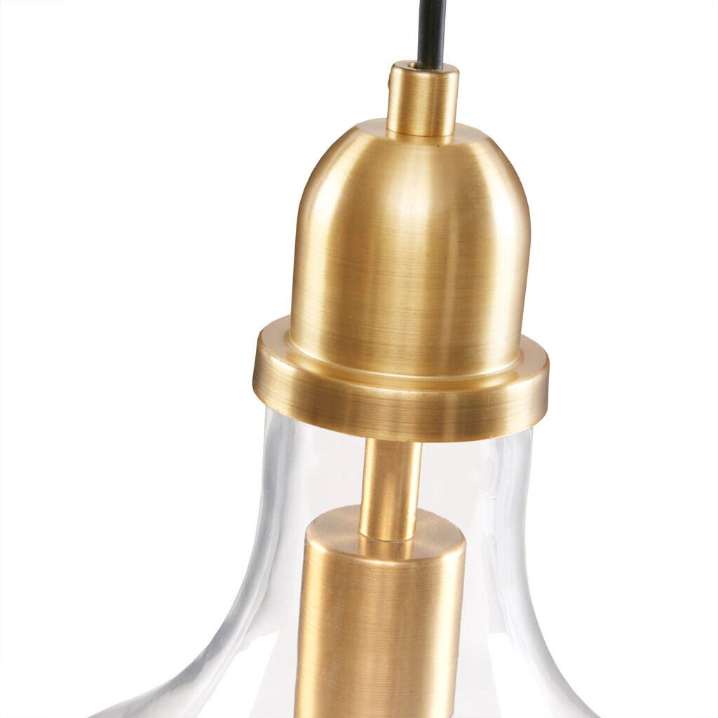 Ink+Ivy Auburn Pendant Light, Gold/Clear, large