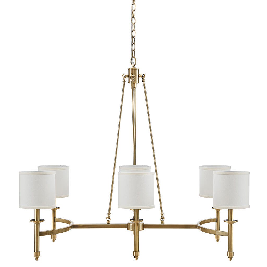 Hampton Hill Elegenza 6-Light Chandelier, Antique Gold, large