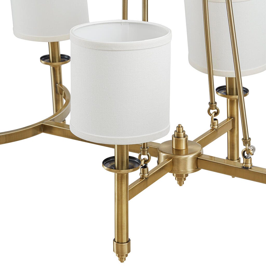 Hampton Hill Elegenza 6-Light Chandelier, Antique Gold, large