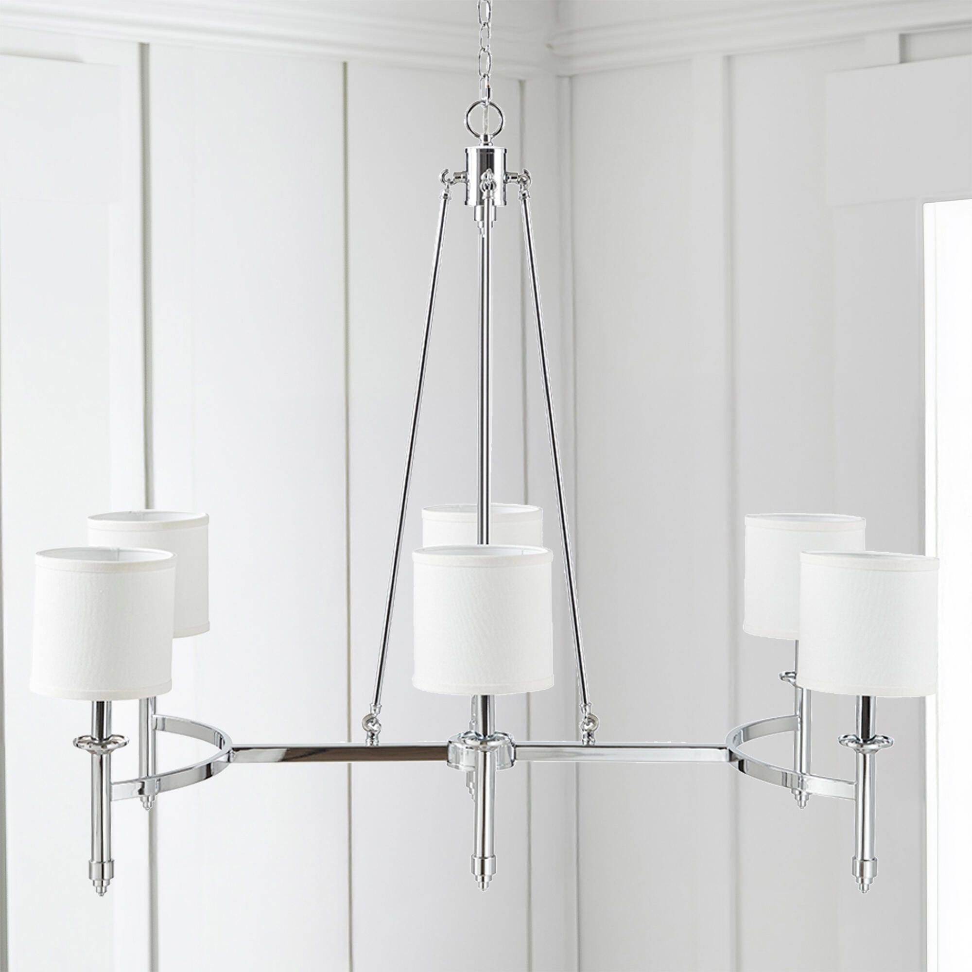 Hampton Hill Elegenza 6-Light Chandelier, Chrome, rollover