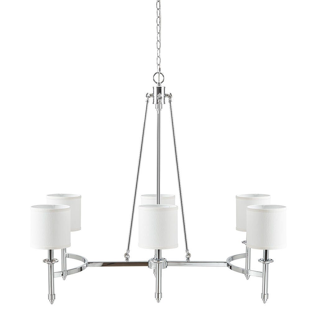 Hampton Hill Elegenza 6-Light Chandelier, Chrome, large