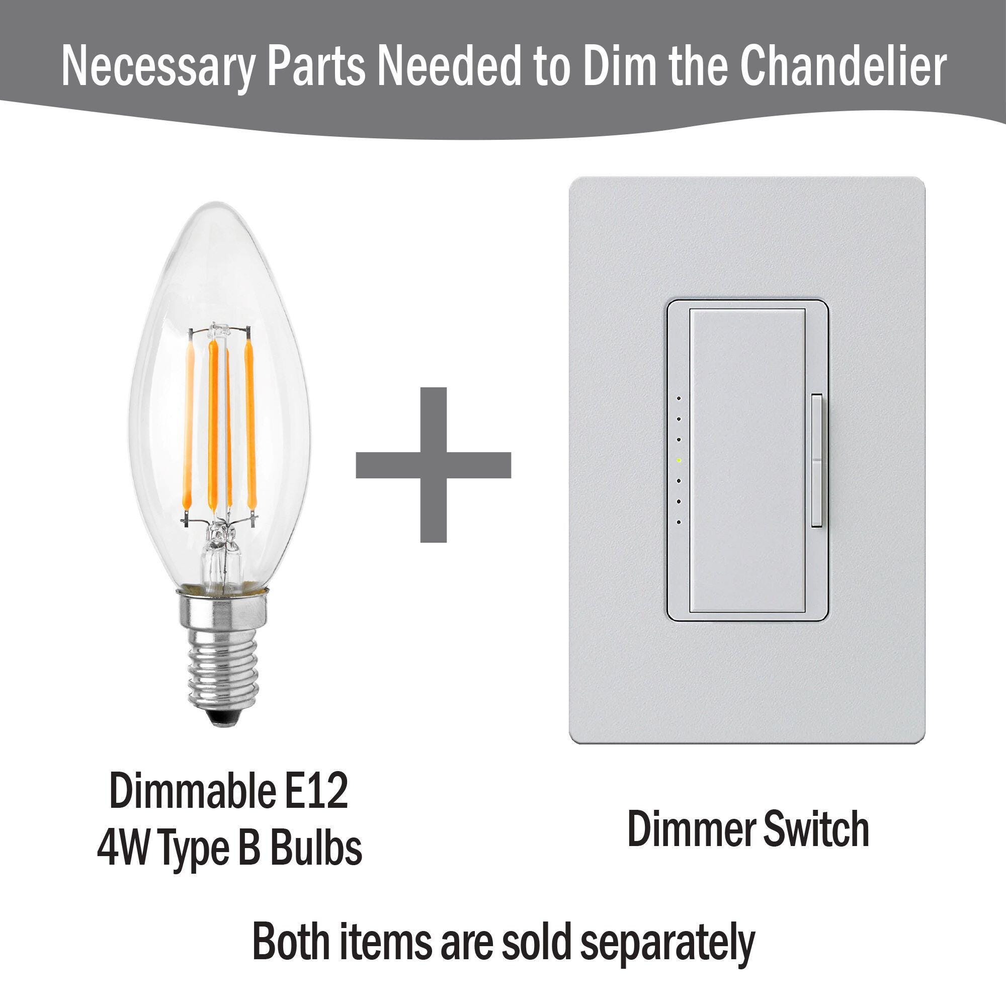 Hampton Hill Presidio 5-Light Chandelier, Silver/White, large