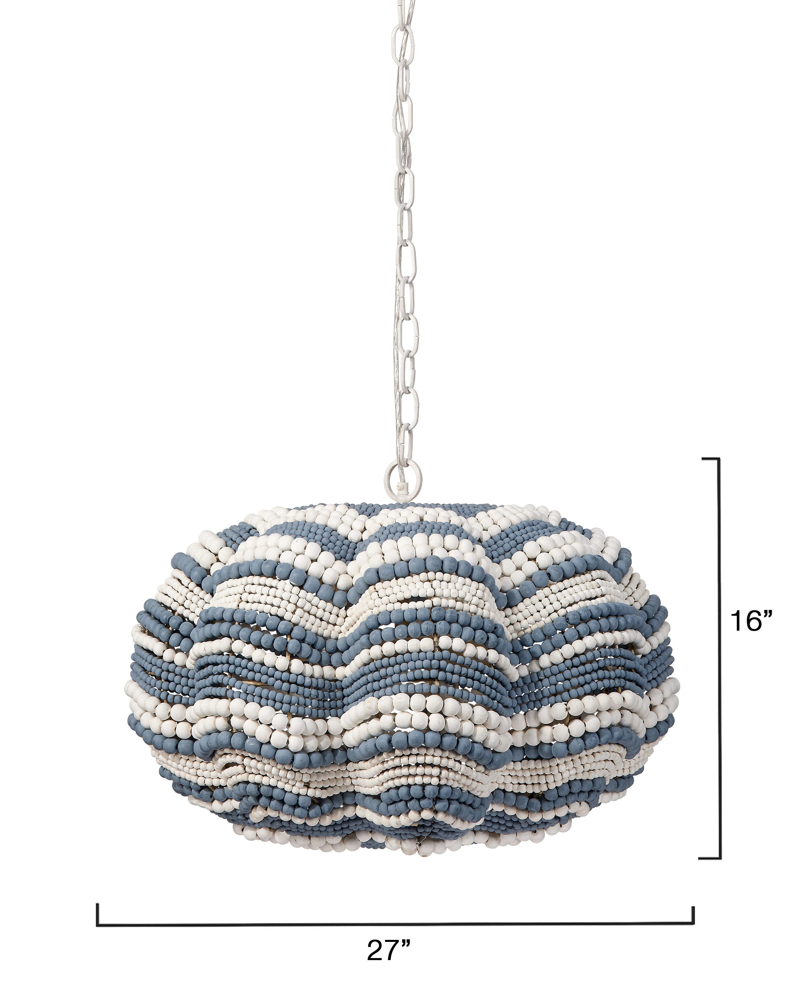 Relaxed Elegance Savoy 4-Light Solid Chandelier, Blue, large