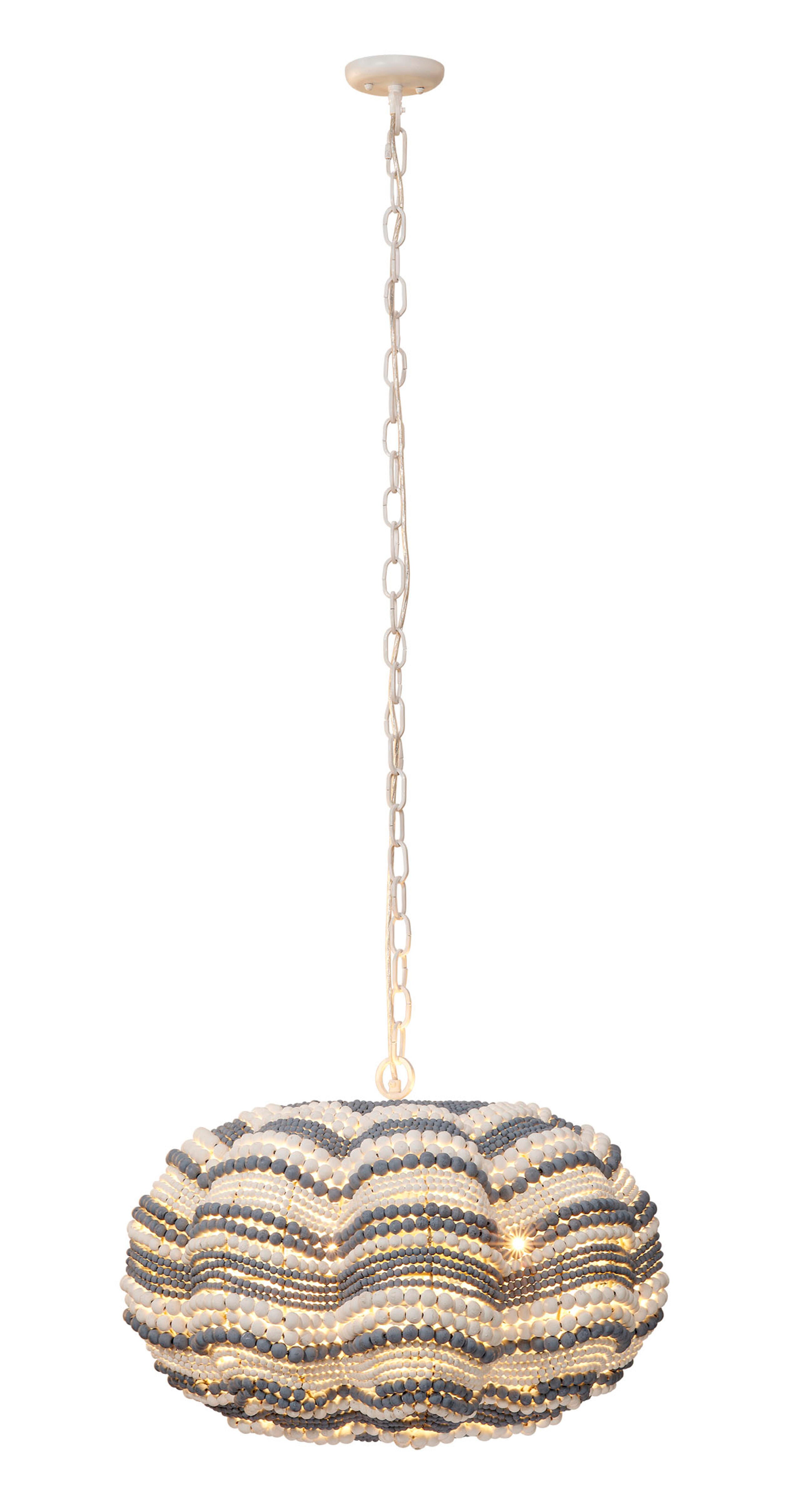 Relaxed Elegance Savoy 4-Light Solid Chandelier, Blue, large