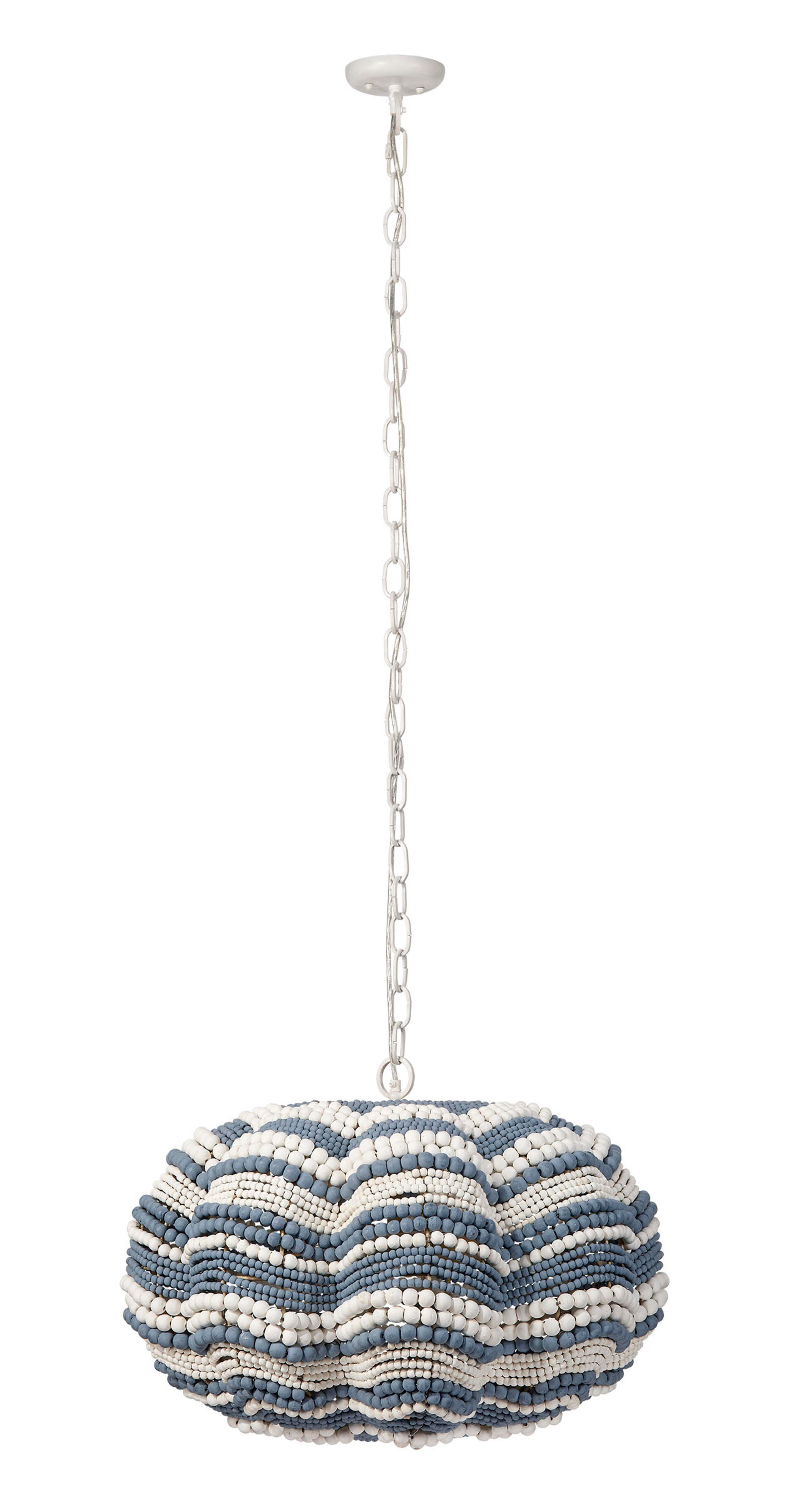 Relaxed Elegance Savoy 4-Light Solid Chandelier, Blue, large