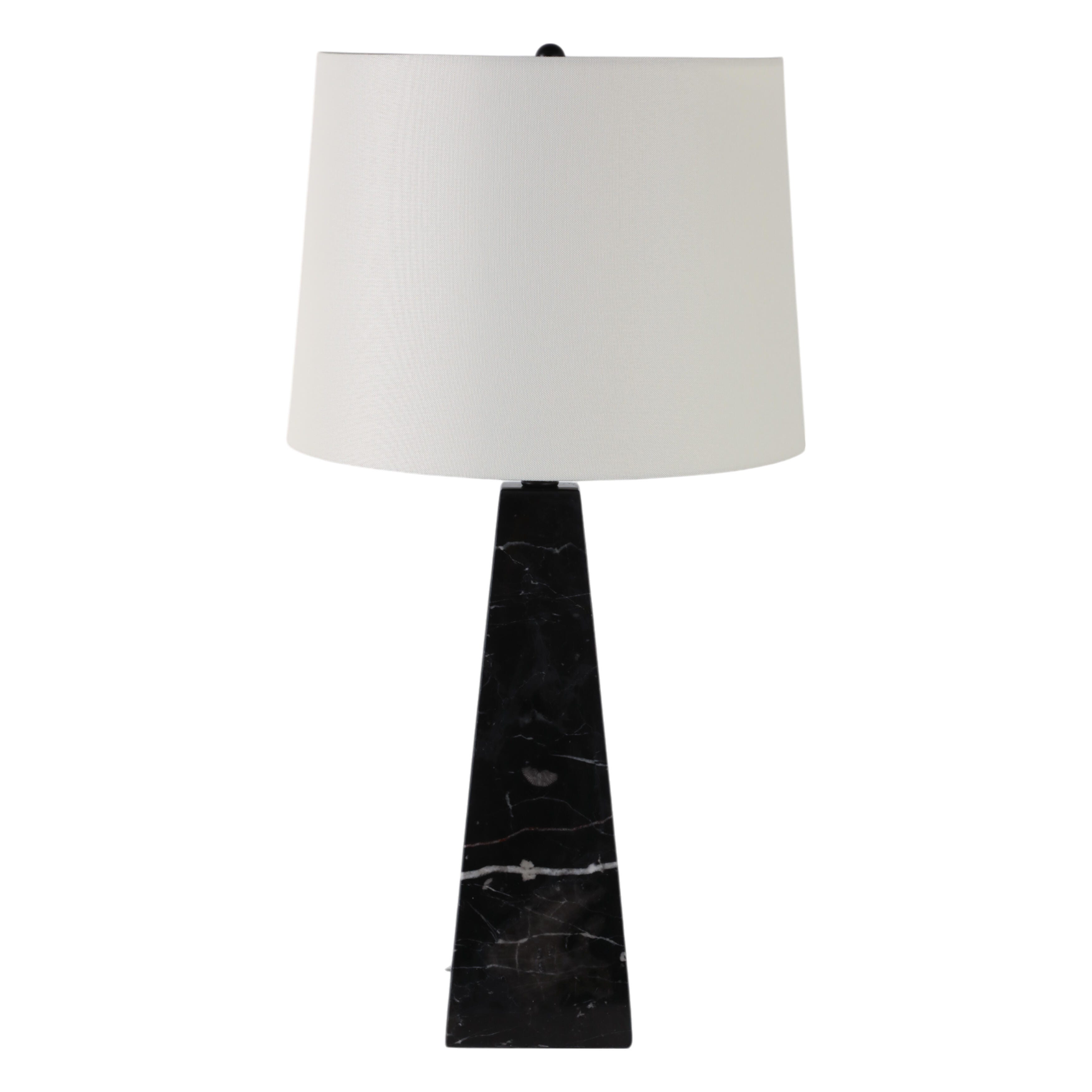 Ashley Luxe 30 x 16&rdquo; Tapered Marble Lamp, Black, , large