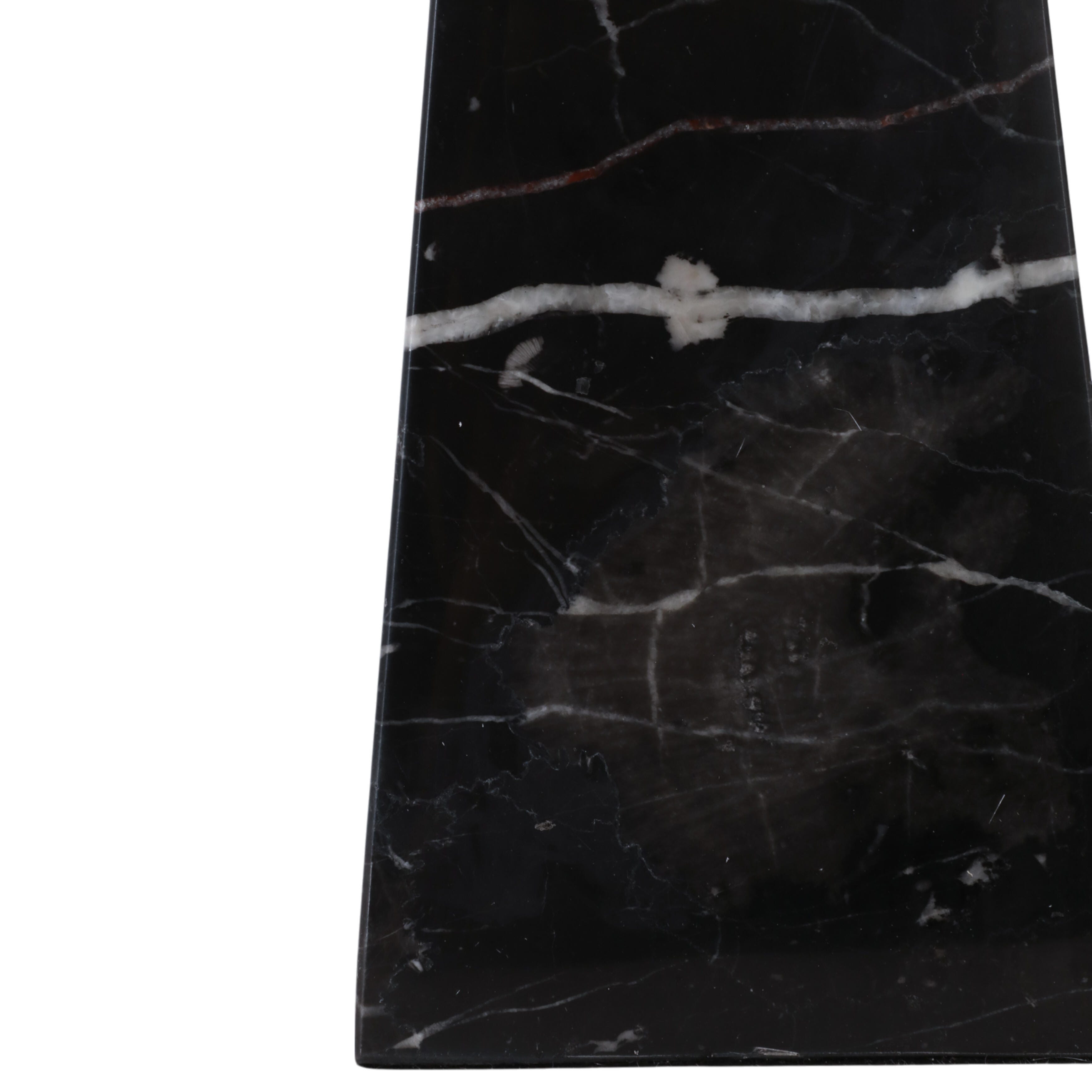 Ashley Luxe 30 x 16” Tapered Marble Lamp, Black