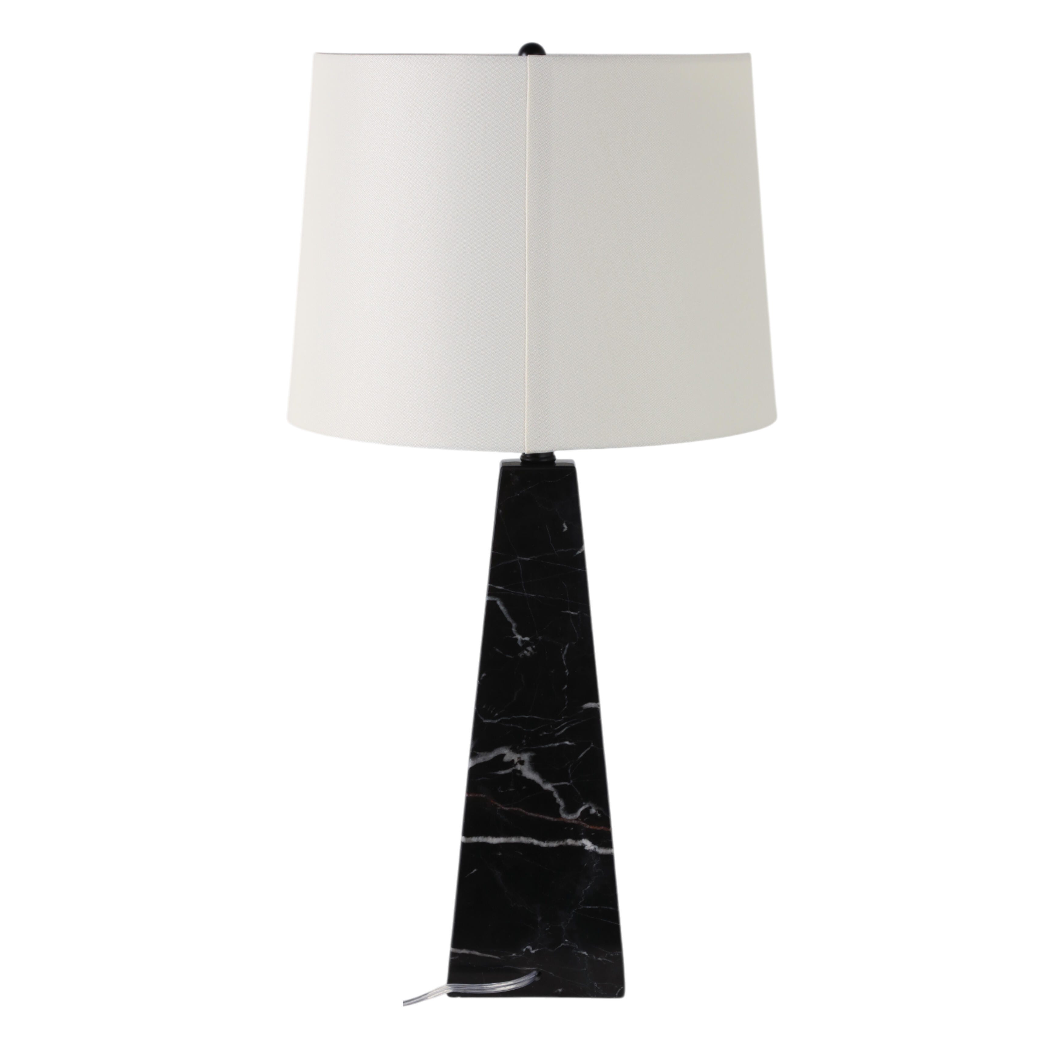 Ashley Luxe 30 x 16” Tapered Marble Lamp, Black, , large
