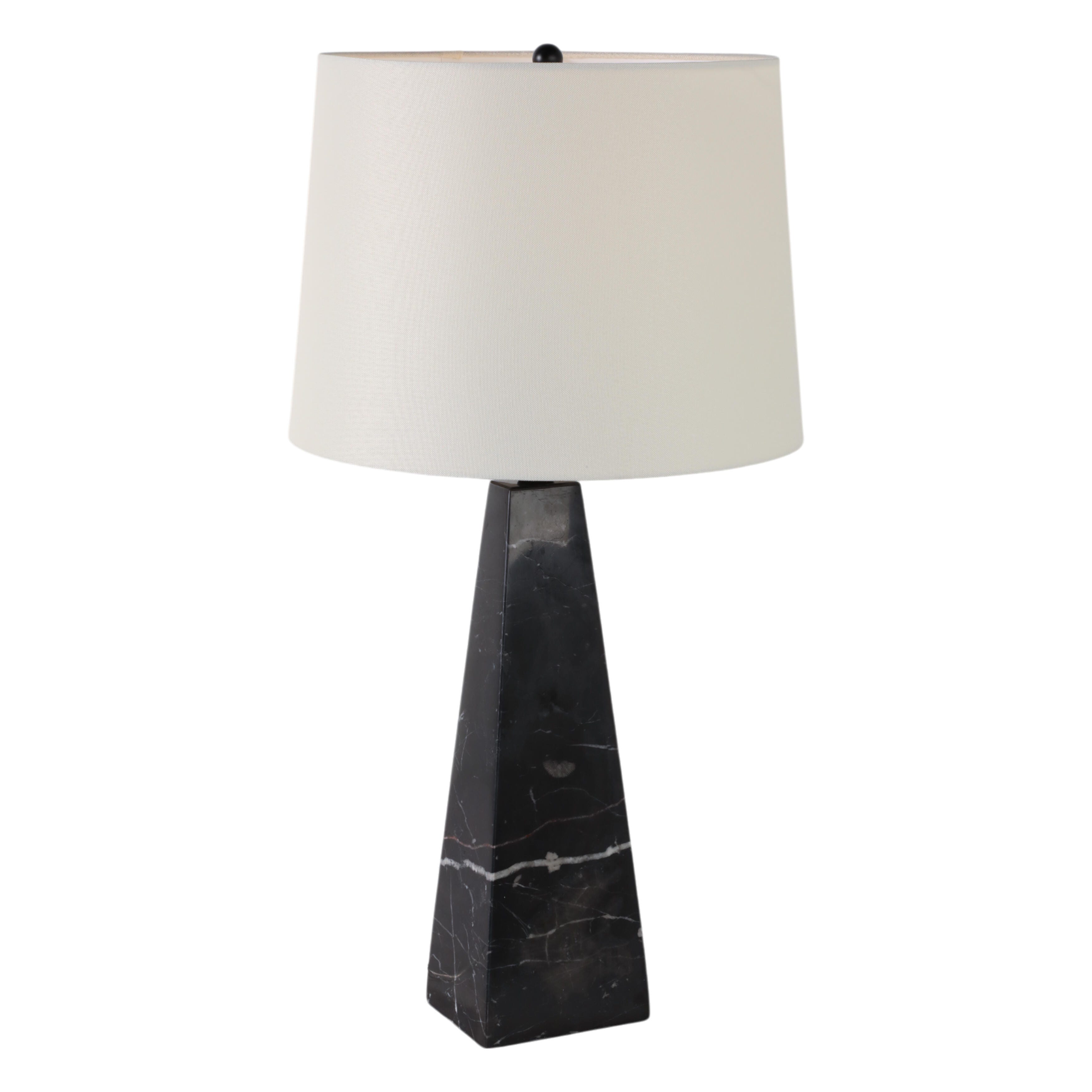 Ashley Luxe 30 x 16” Tapered Marble Lamp, Black, , large