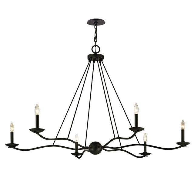 Ashley Luxe Curved Candle Chandelier