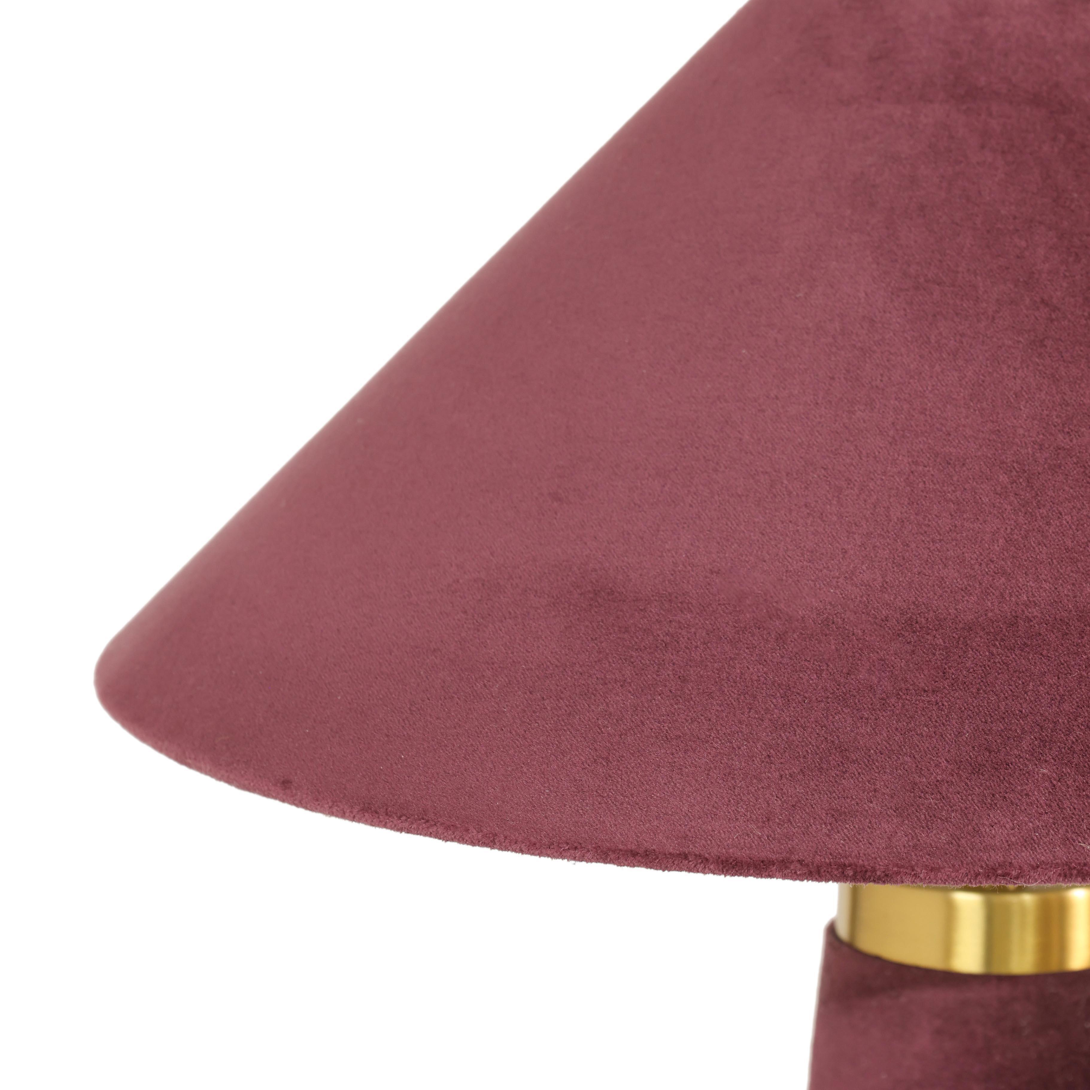 TOV Furniture Graham Table Lamp, Burgundy, large