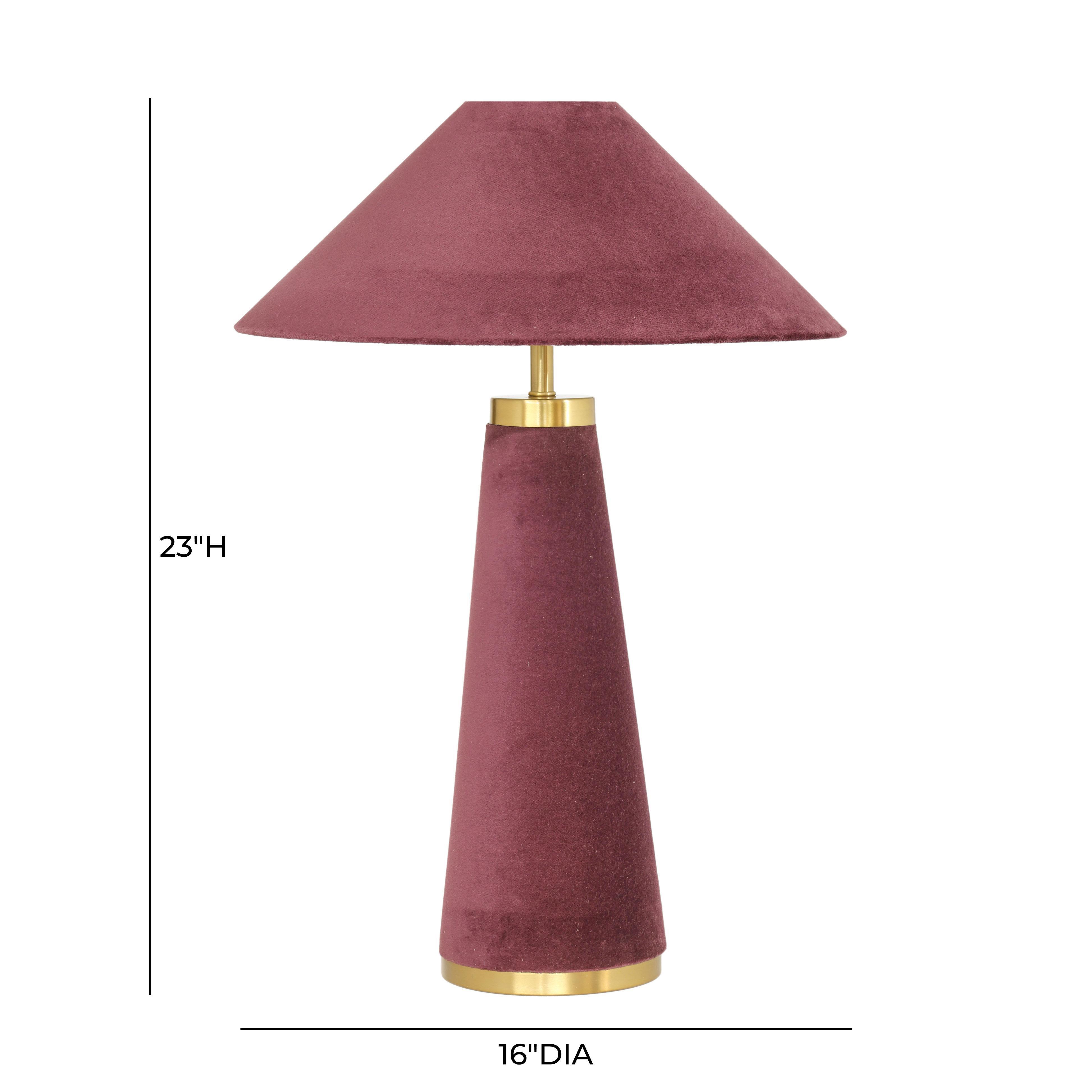 TOV Furniture Graham Table Lamp, Burgundy, large
