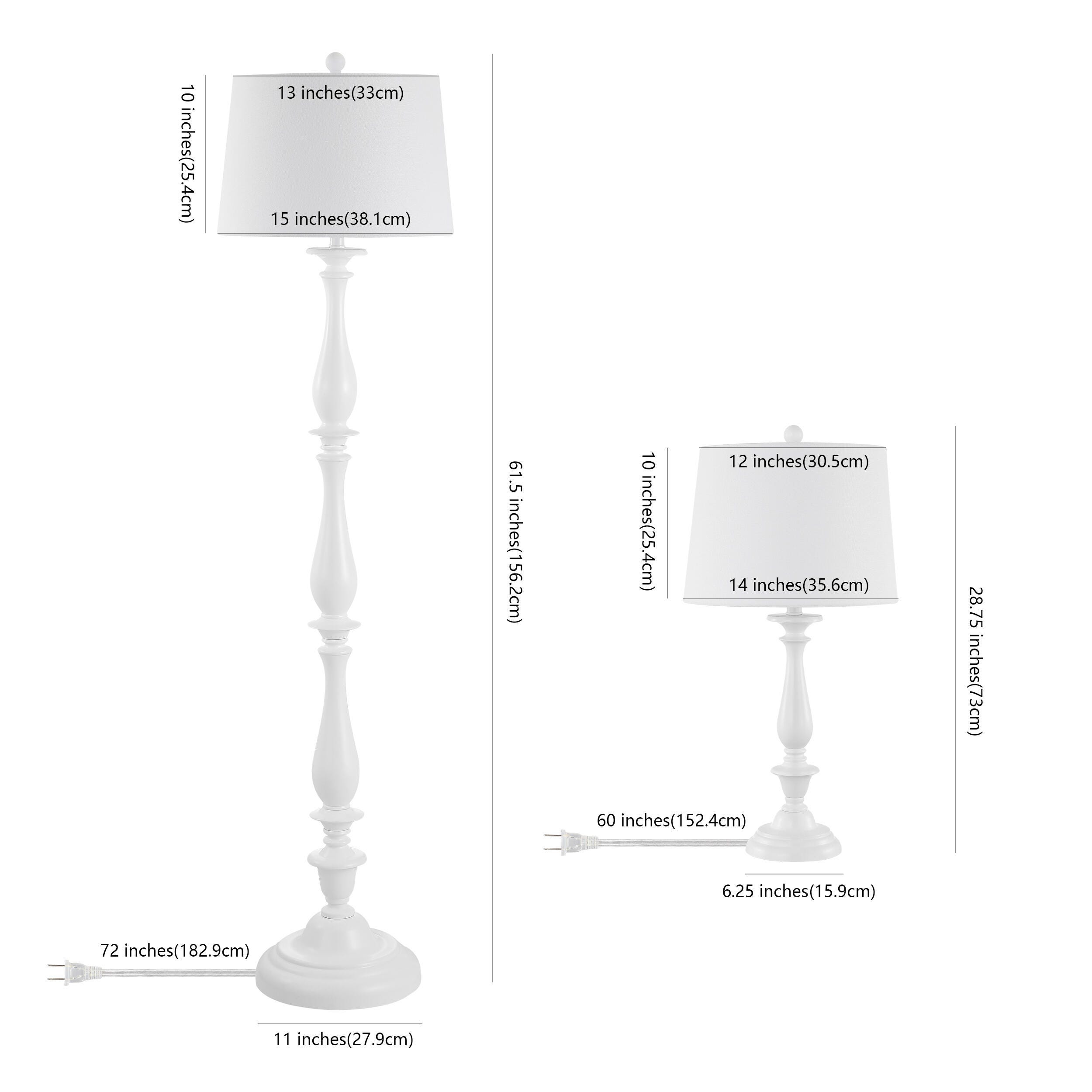 Safavieh Bessie Floor Lamp and Table Lamp (Set of 2), , large