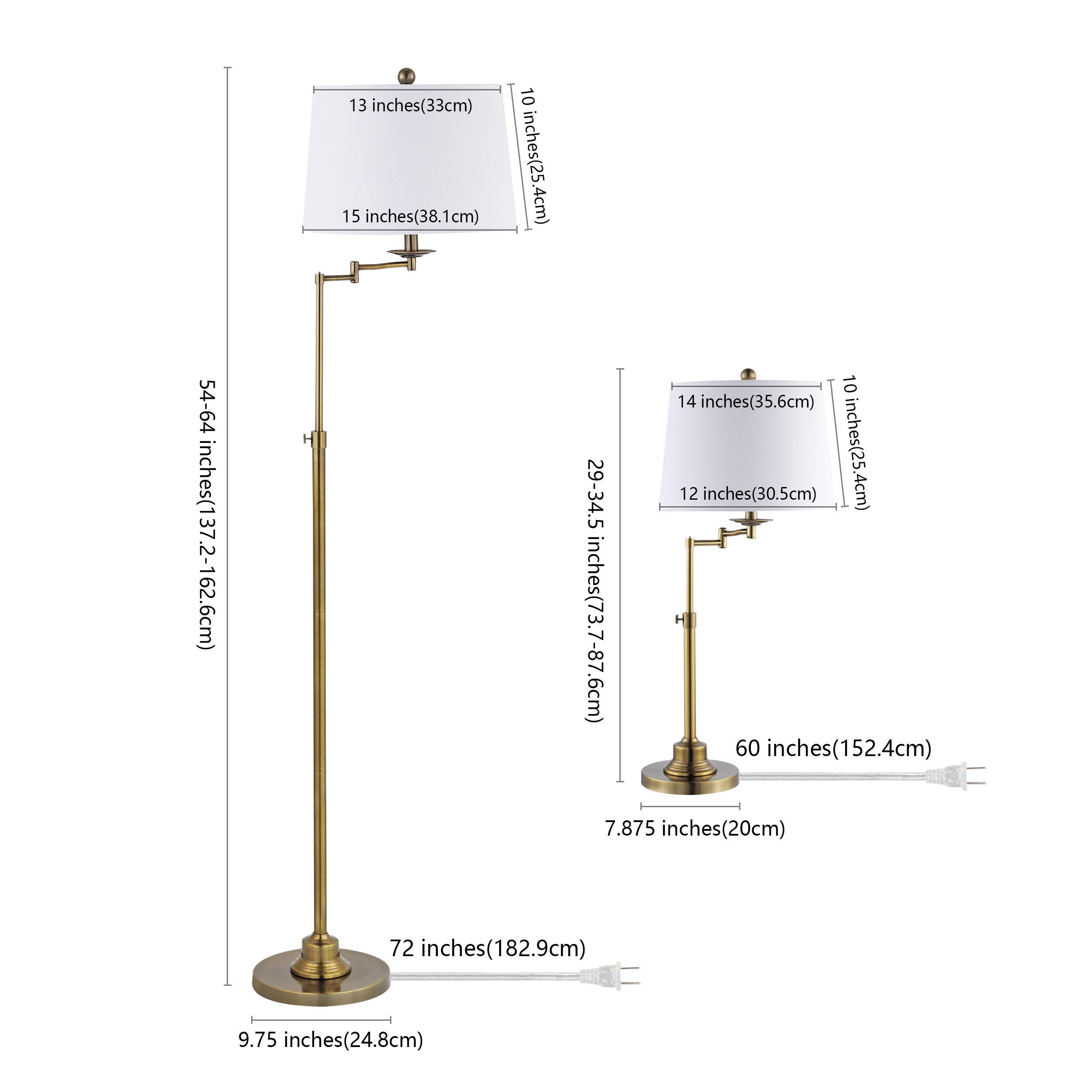 Safavieh Nadia Floor Lamp and Table Lamp (Set of 2), , large