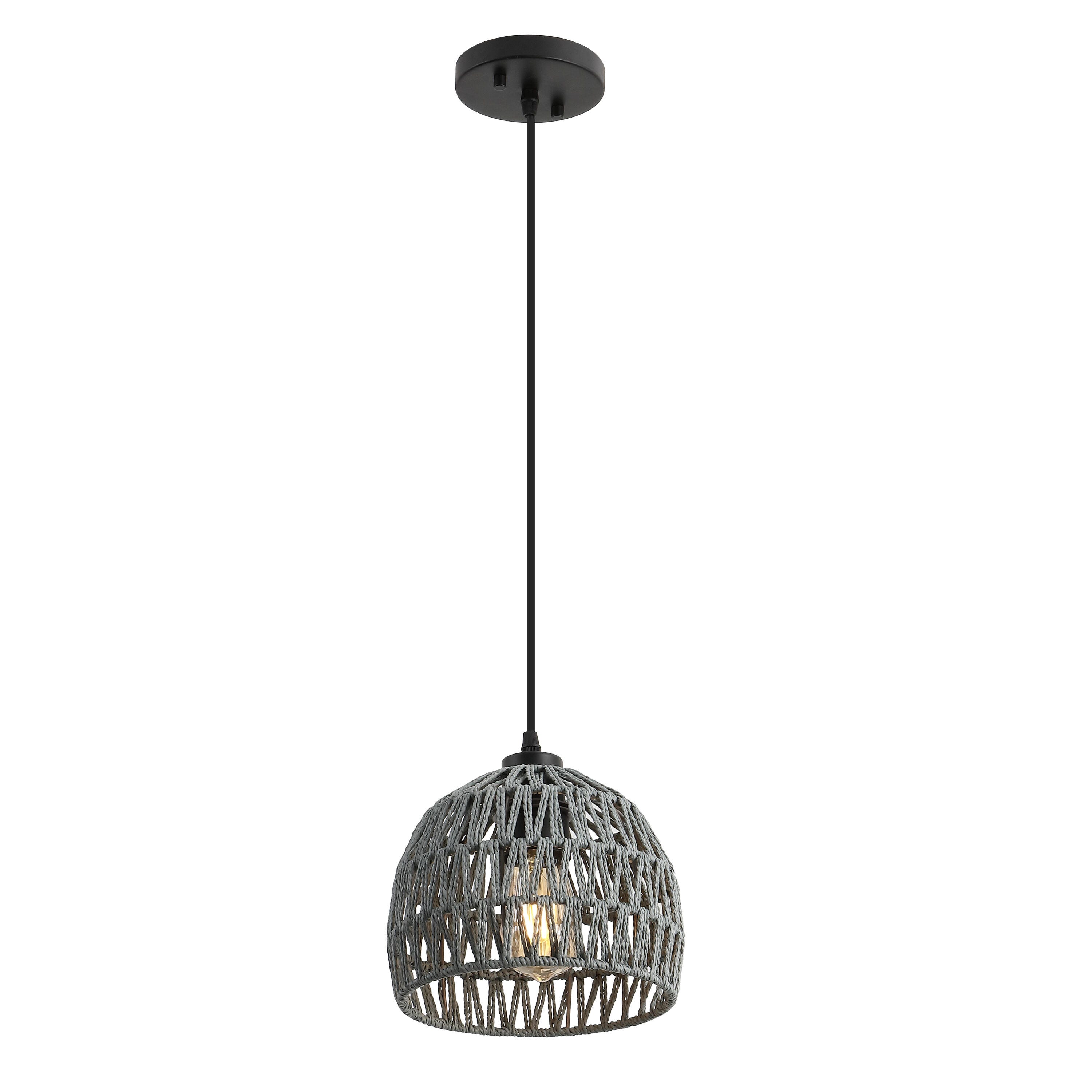 JONATHAN Y Campana Pendant Light, Gray, large