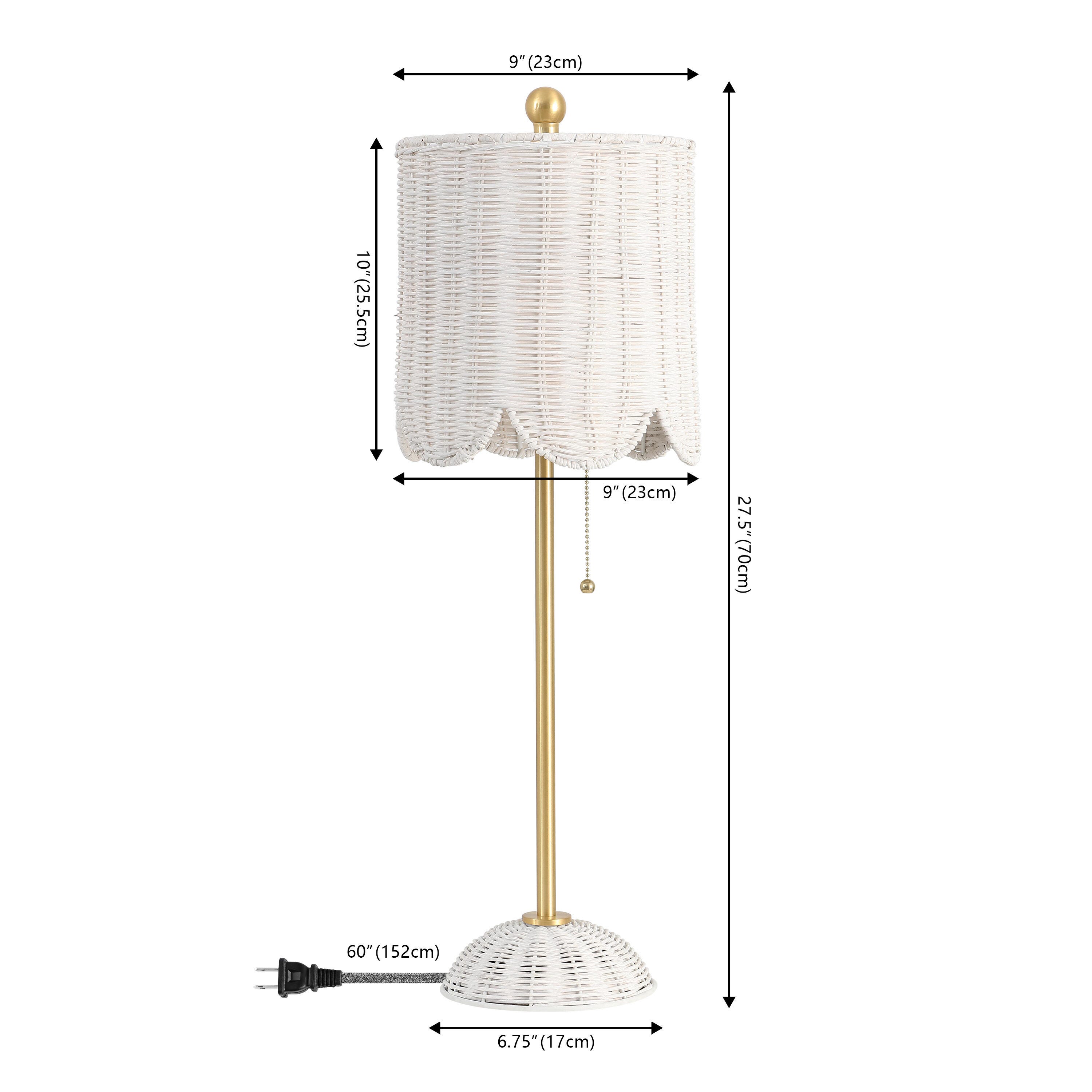 JONATHAN Y Celerie Table Lamp (Set of 2), White/Brass Gold, large