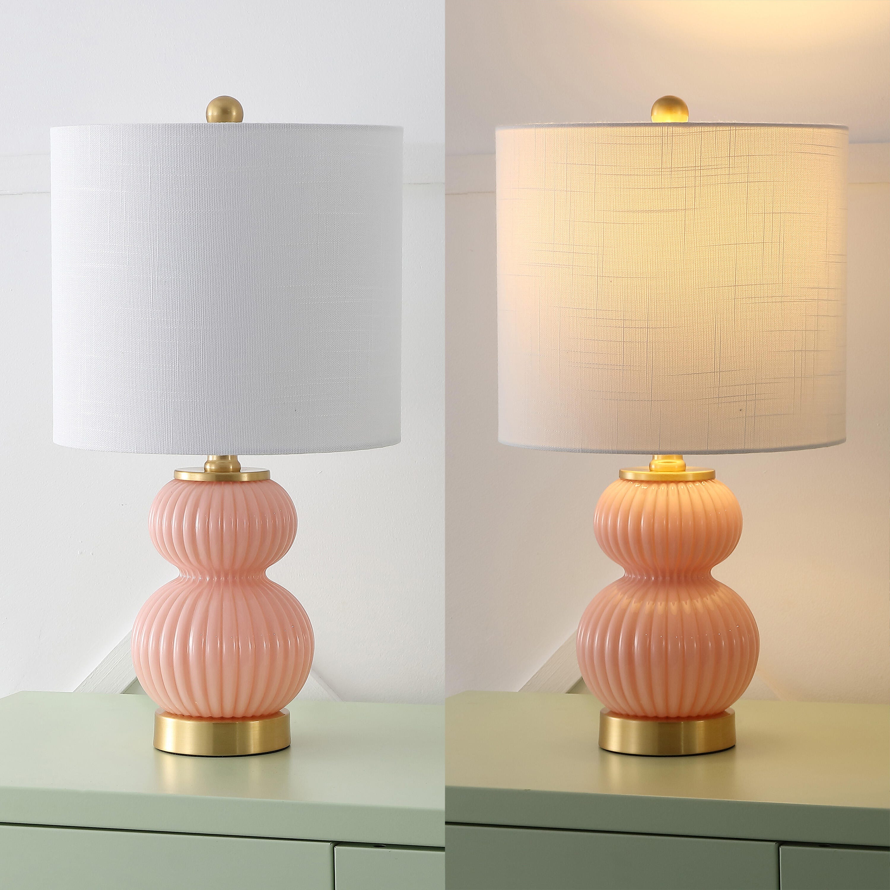 JONATHAN Y Daphne Table Lamp, Pink, large