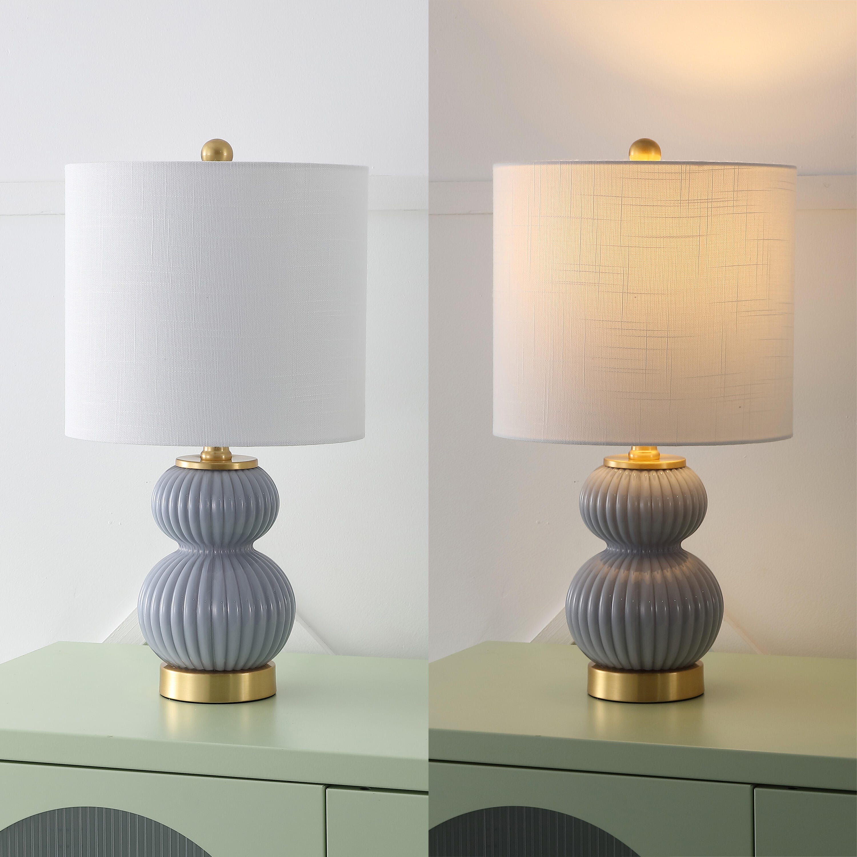 JONATHAN Y Daphne Table Lamp, Gray, large
