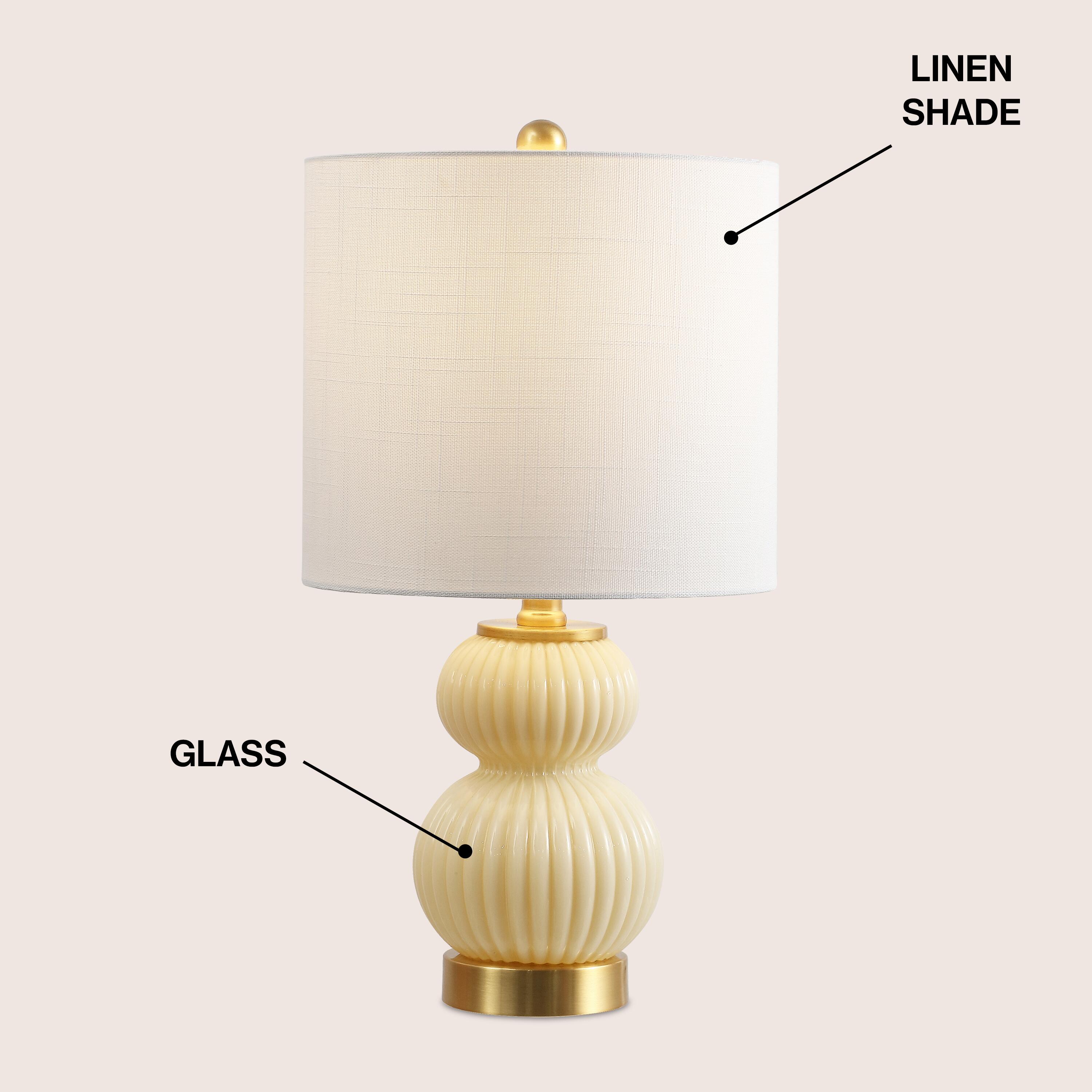 JONATHAN Y Daphne Table Lamp, Ivory, large