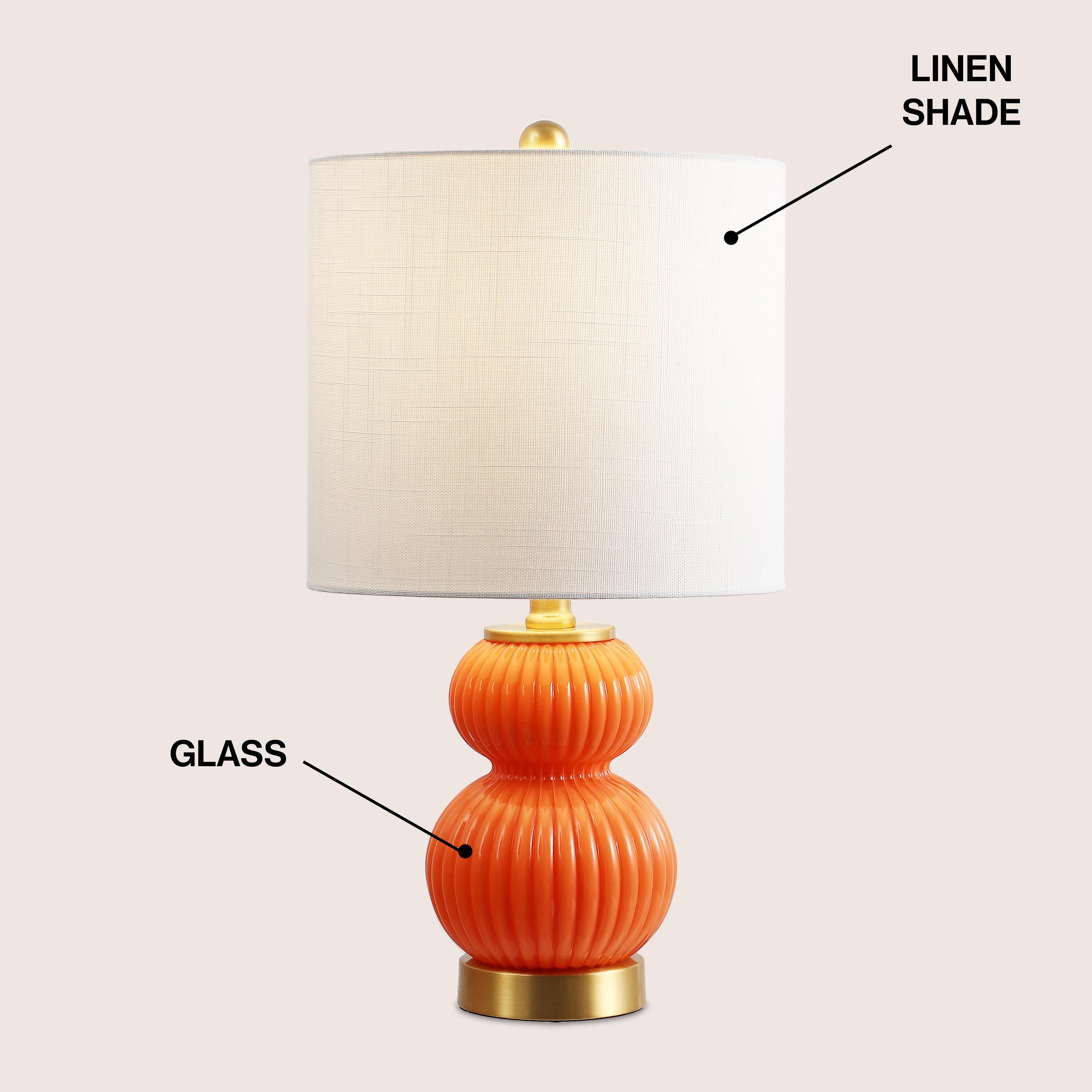 JONATHAN Y Daphne Table Lamp, Orange, large