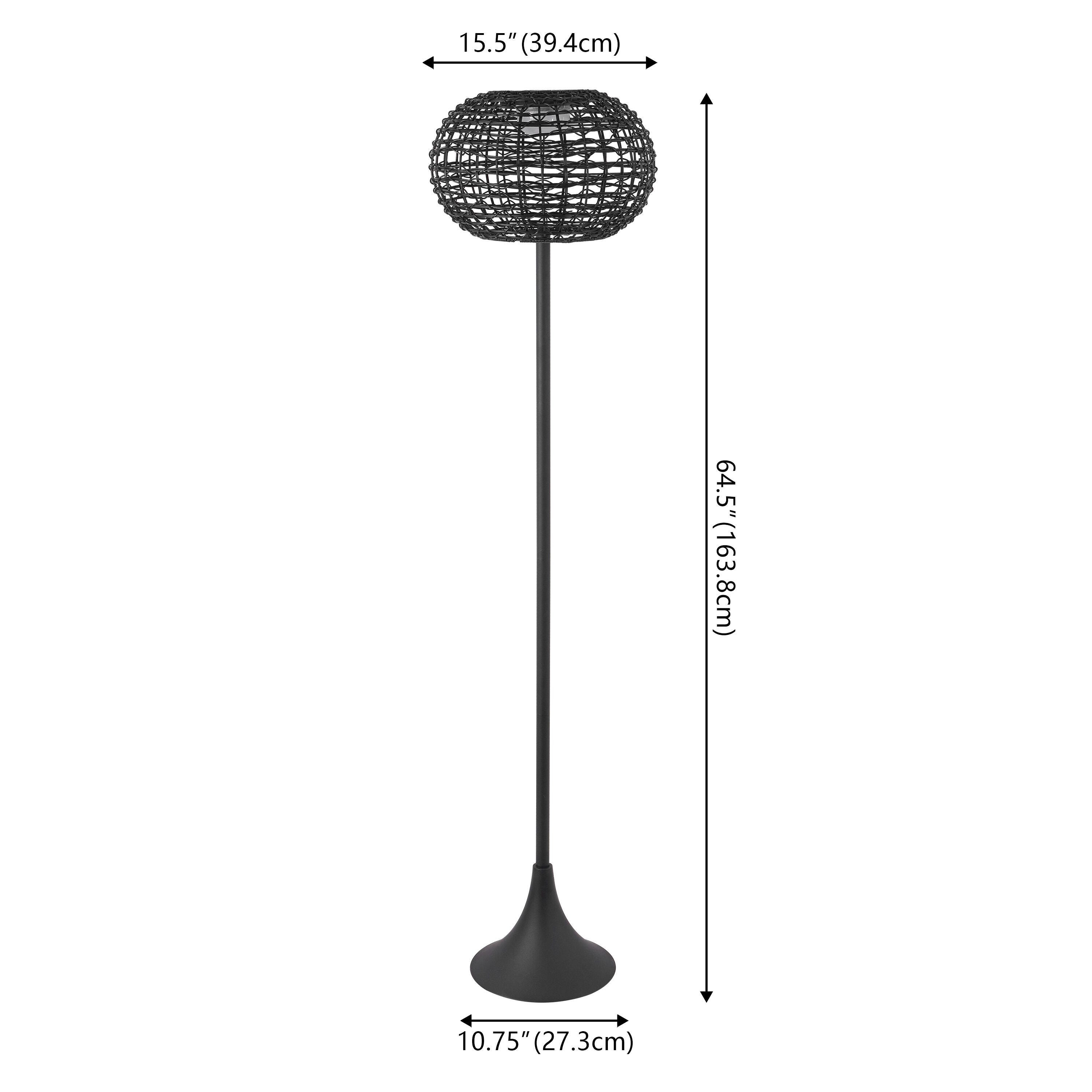 JONATHAN Y Jaemin Floor Lamp, Black, large