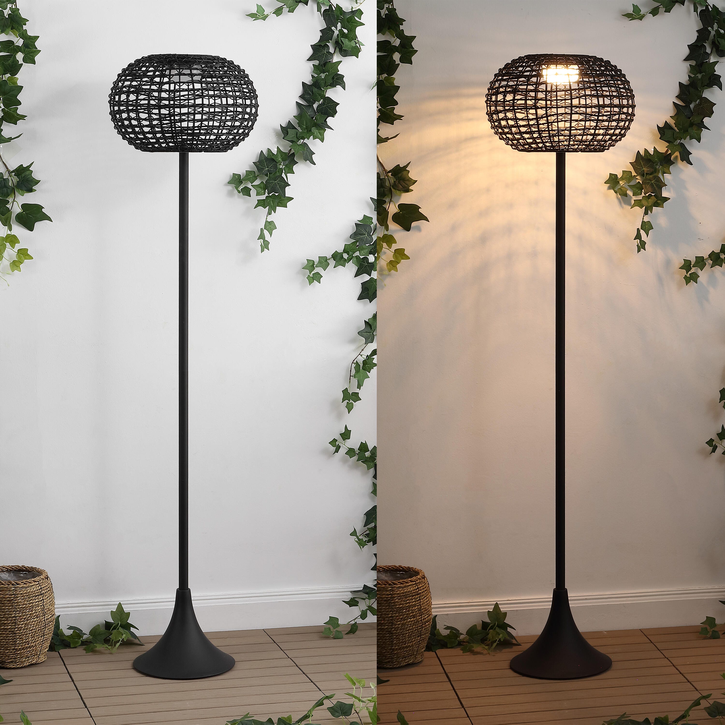 JONATHAN Y Jaemin Floor Lamp, Black, large