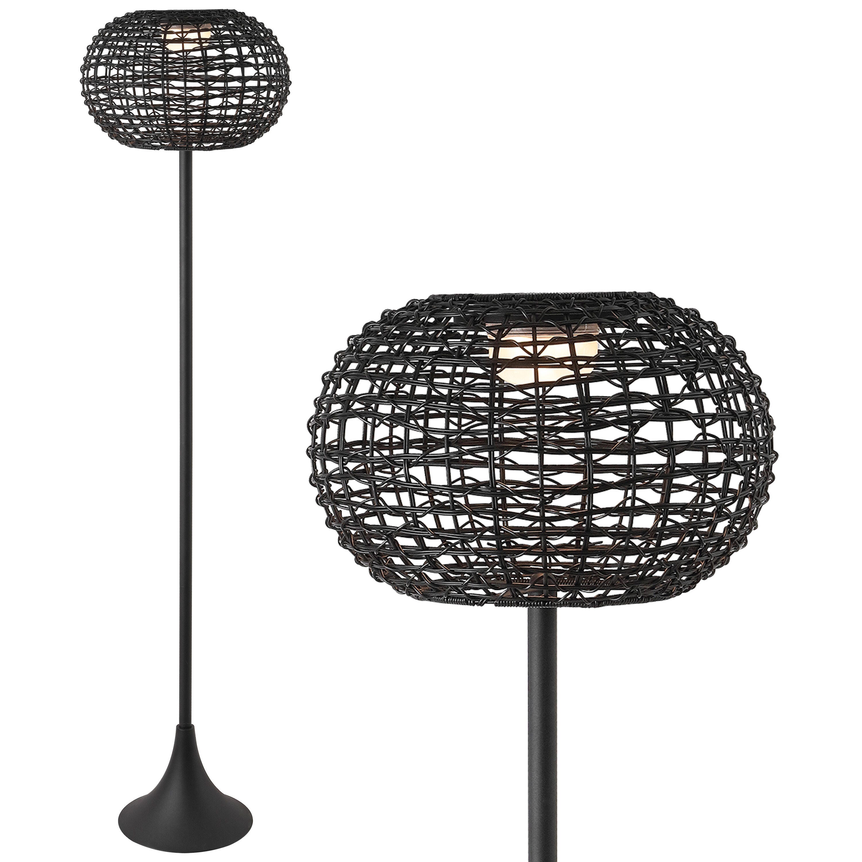 JONATHAN Y Jaemin Floor Lamp, Black, large