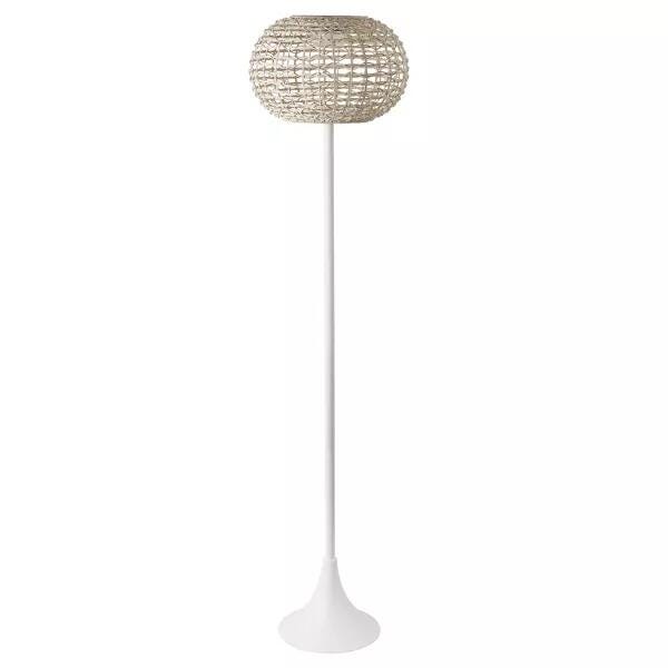 JONATHAN Y Jaemin Floor Lamp, White, large