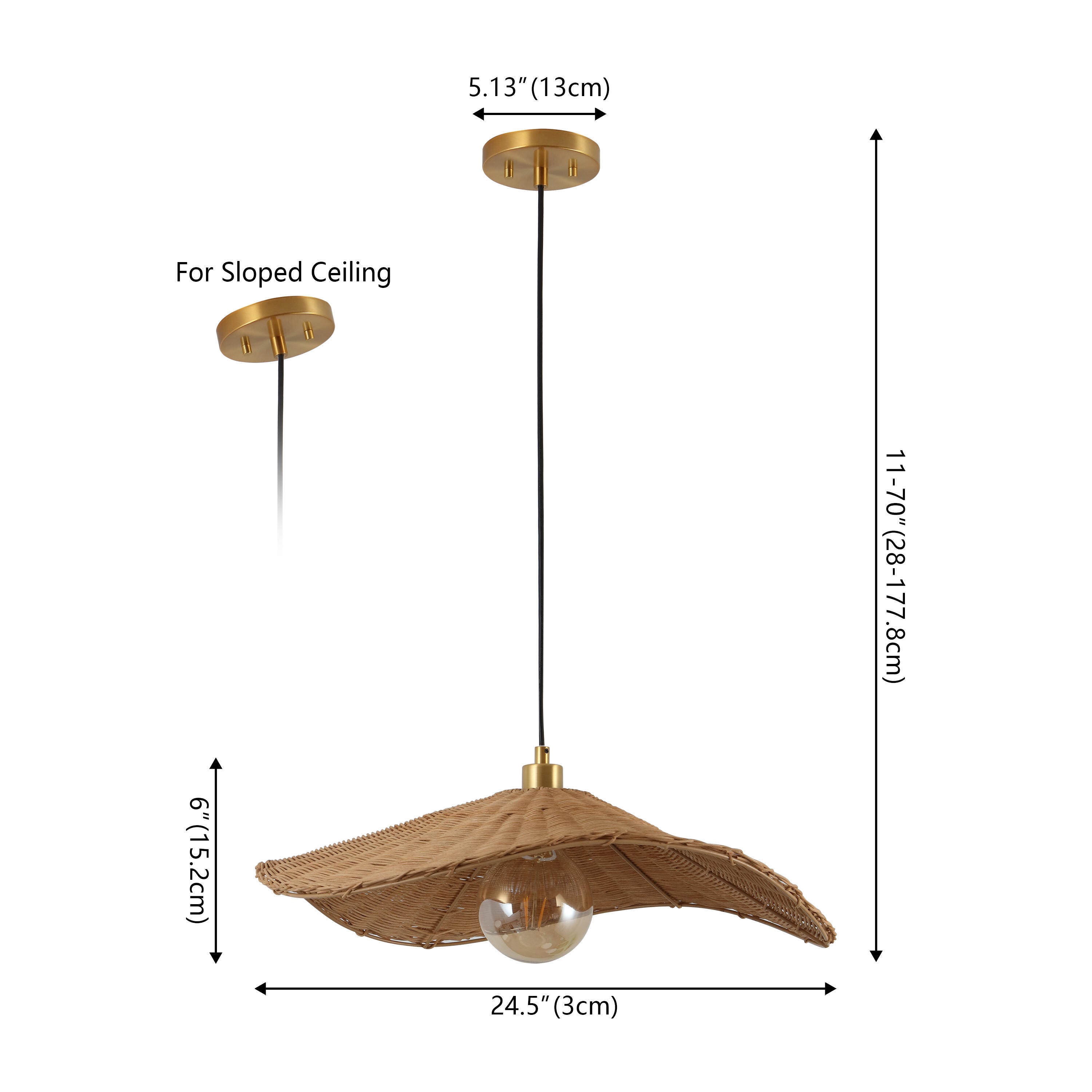 JONATHAN Y Miko Pendant Light, , large