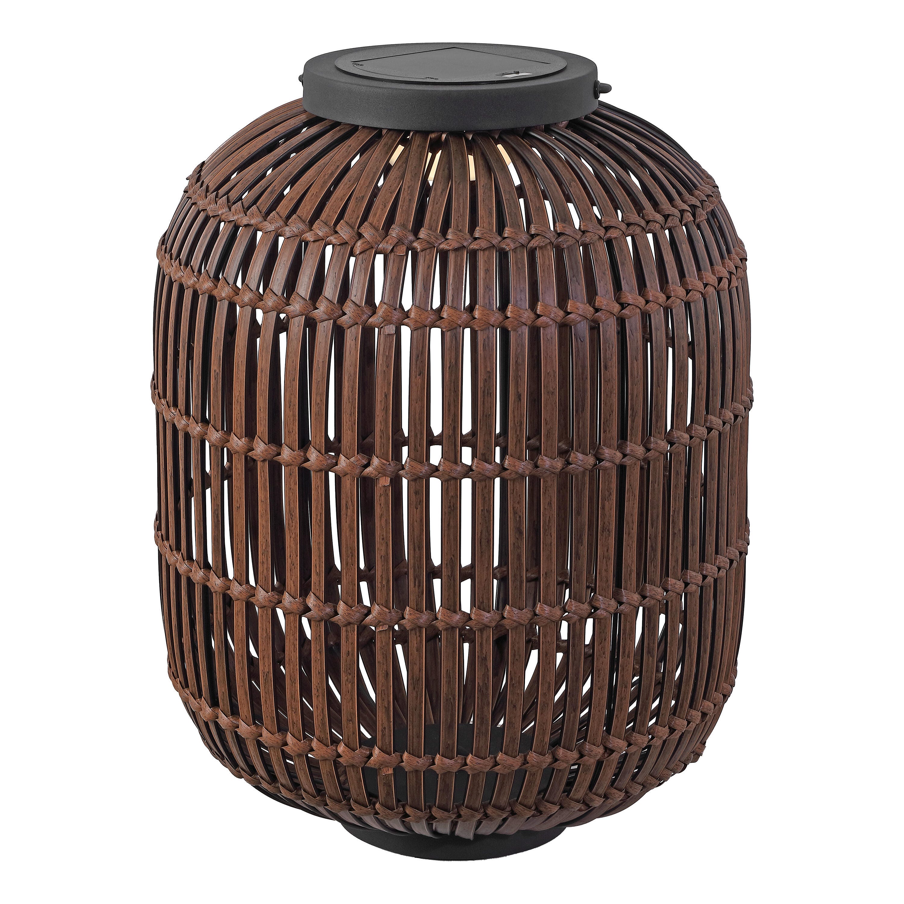 JONATHAN Y Nara Lantern, Dark Brown/Black, large
