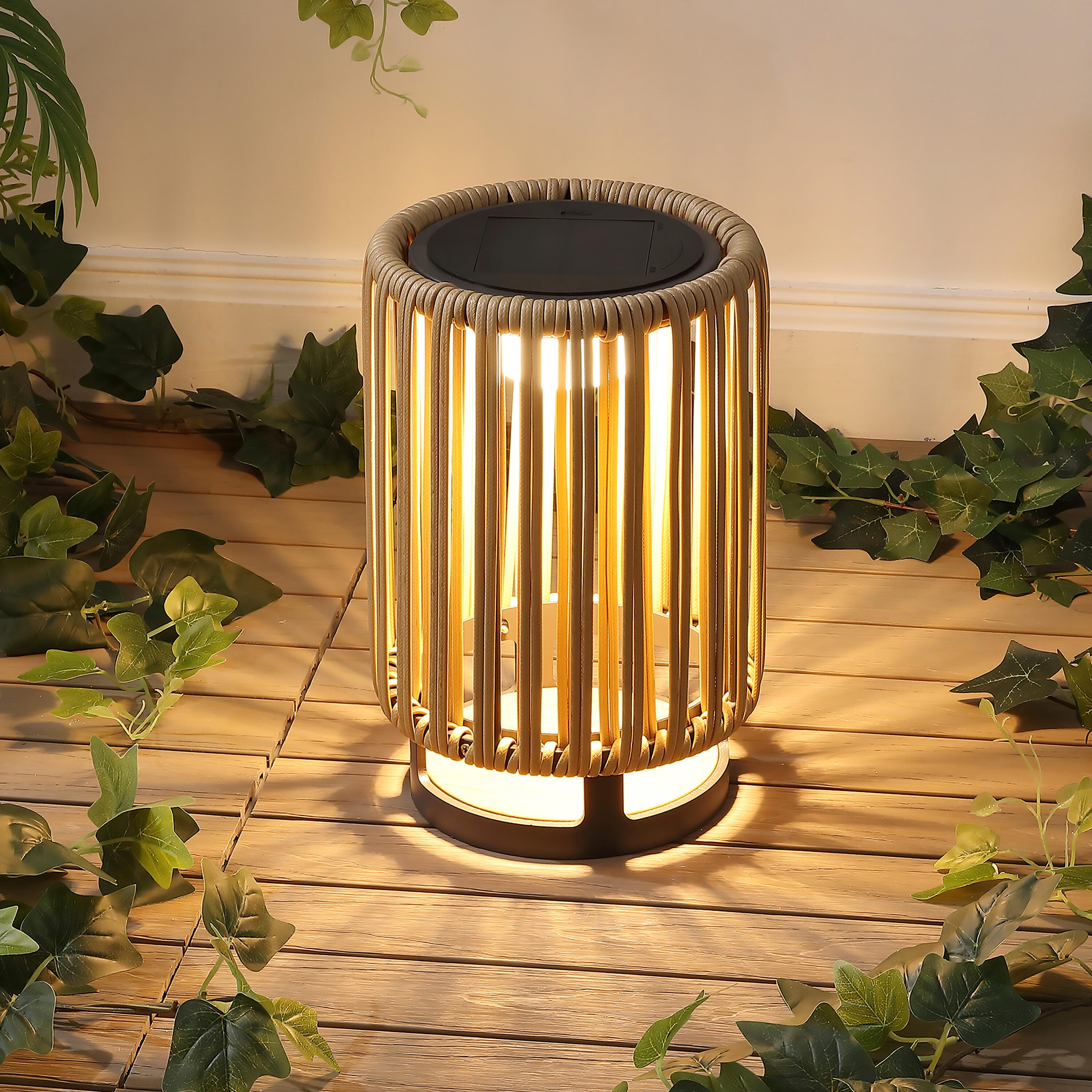 JONATHAN Y Sawara Lantern, Natural, rollover